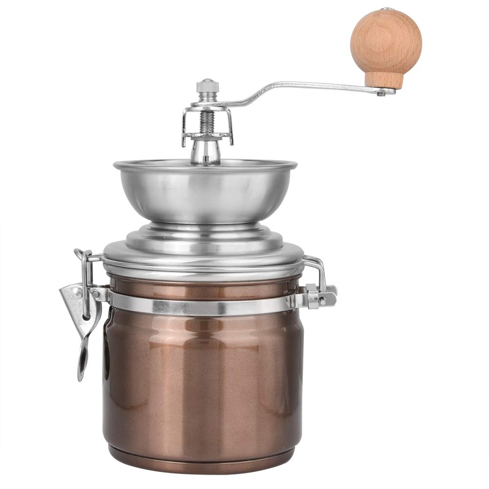 Premium Manual Coffee Grinder - Adjustable Ceramic Burr Mill for Fresh Coffee Beans, Spices & Nuts | Portable Hand Crank Coffee Bean Grinder for Camping, Travel & Home Brewing