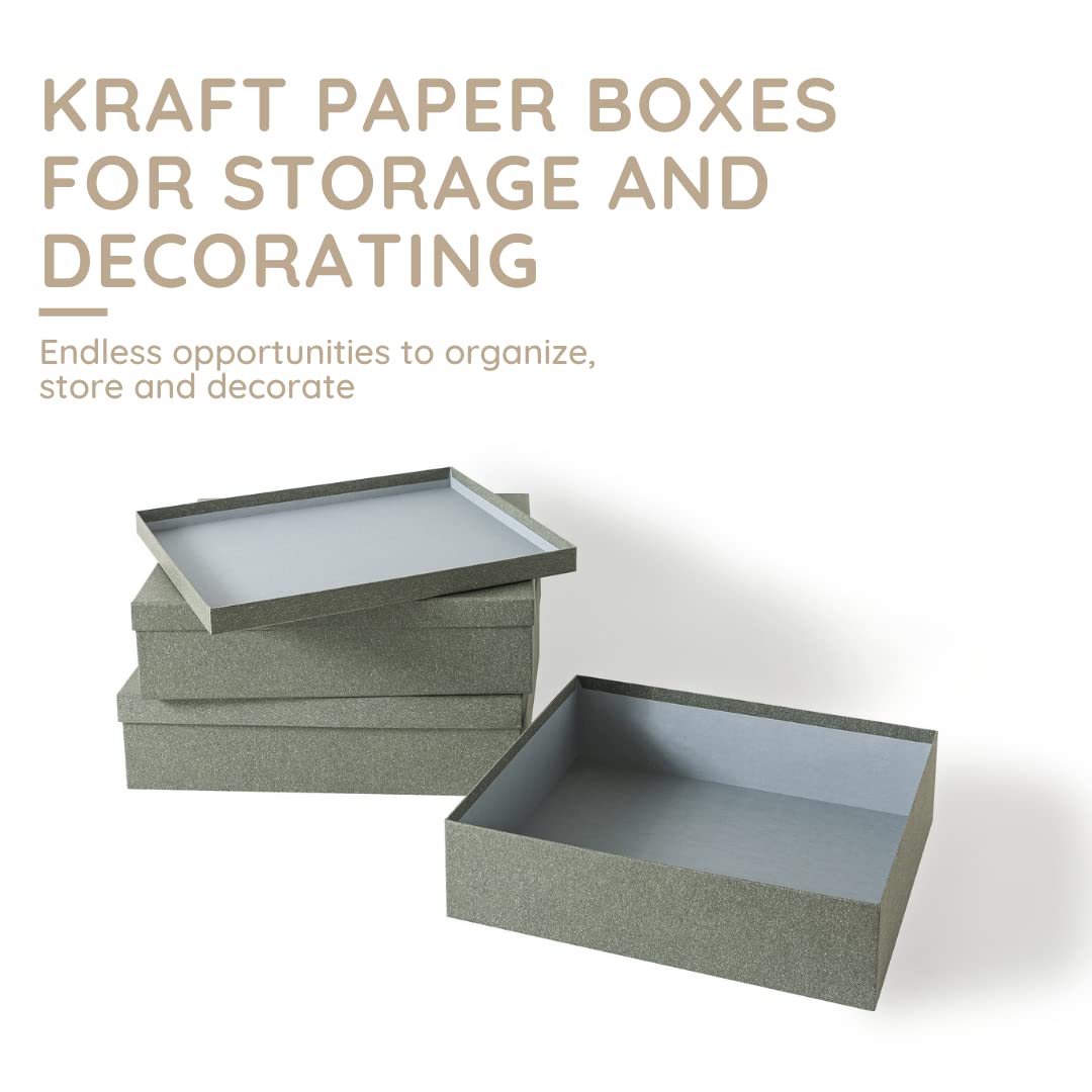 Decorative Storage Box Set for Keepsakes & Photos - Home & Office Organizer