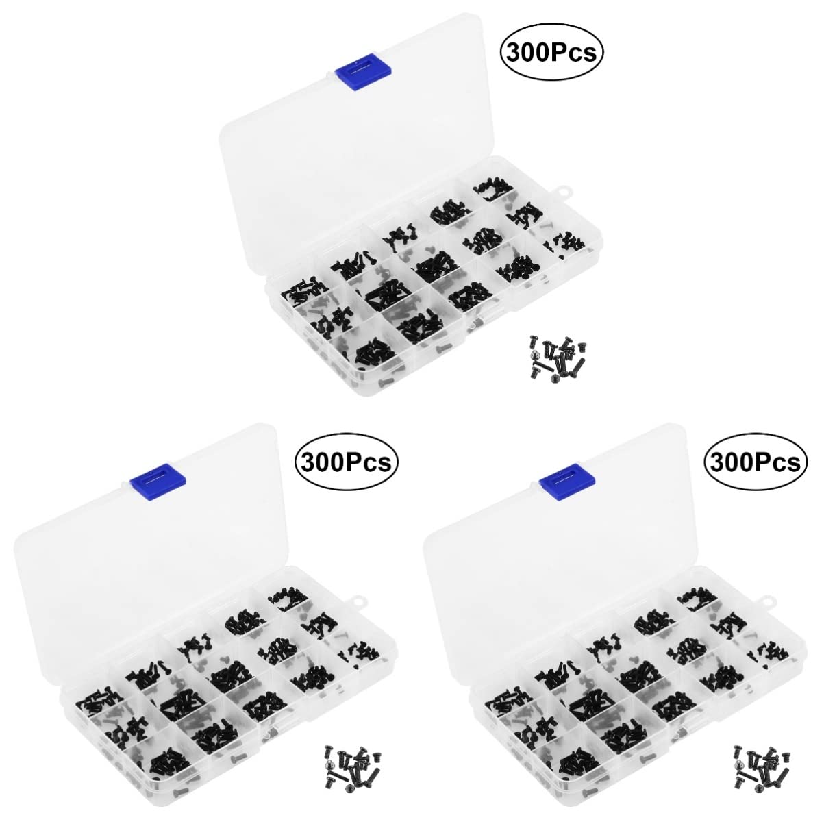 Homoyoyo 900 Pcs Universal Laptop Repair Screws Kit - Computer Repair Accessories, Martini Shaker Lid Replacement Screws Assortment for Laptop, PC, and Electronic Device Maintenance