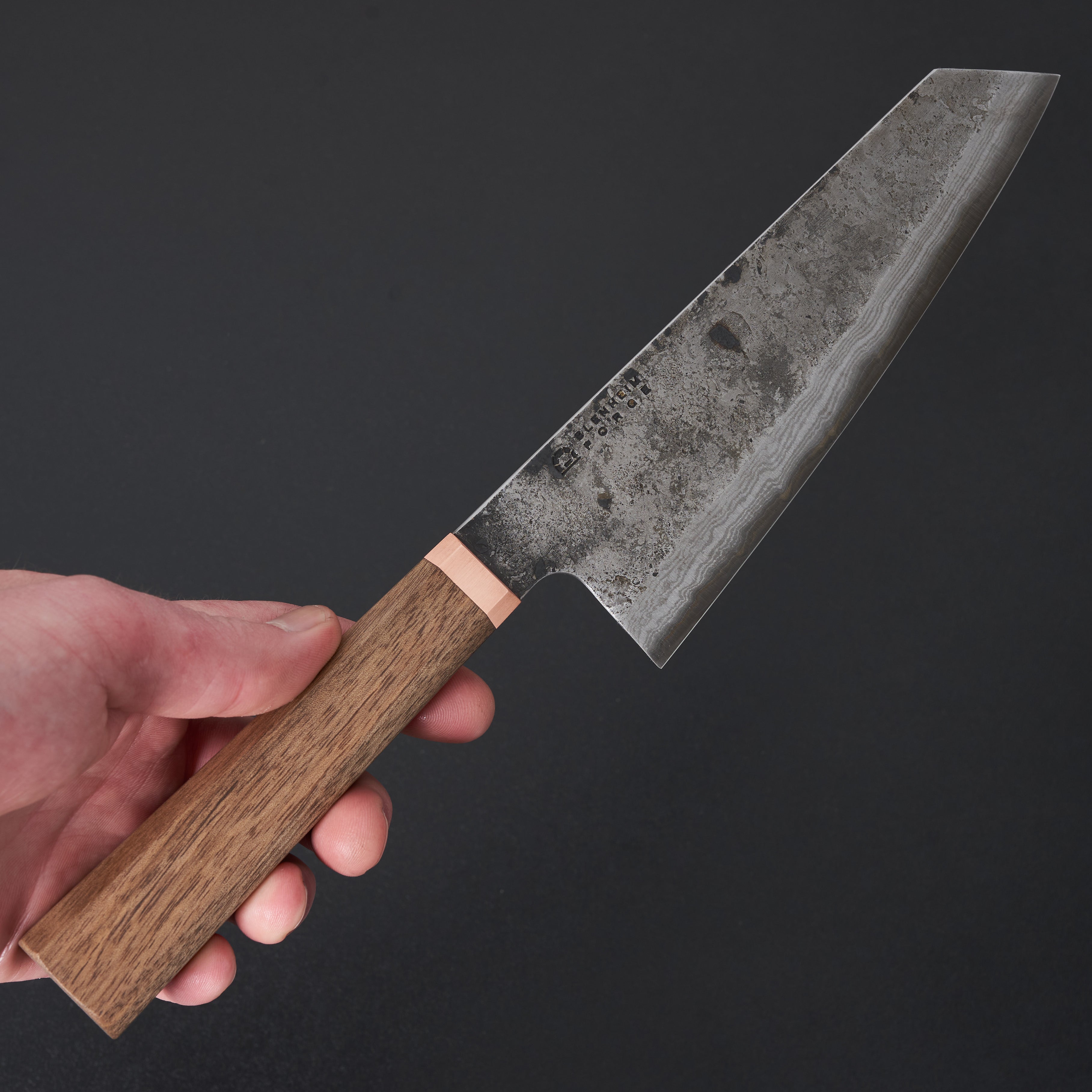 Premium Blenheim Forge Santoku Knife 180mm - Japanese High Carbon Steel Kitchen Knife for Professional Chefs & Home Cooking - Perfect for Slicing, Dicing & Chopping Vegetables, Meat & Fish
