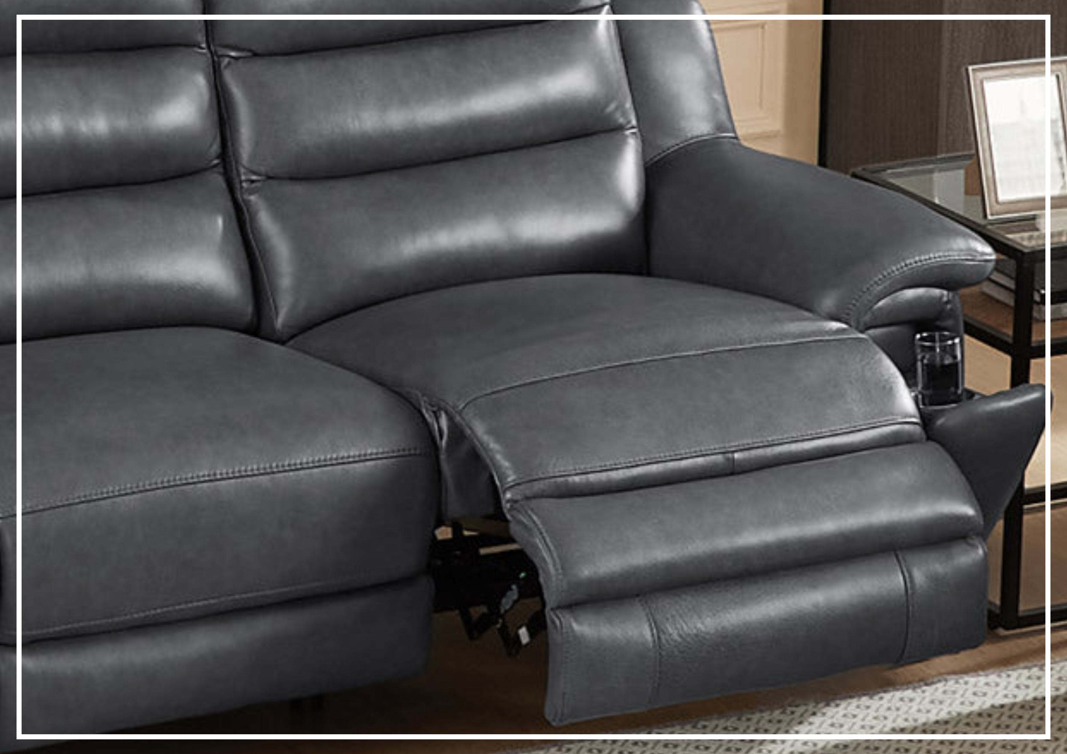 Hydeline Dream Top Grain Leather Power Reclining Sofa with Zero Gravity & Adjustable Headrest - Perfect for Living Room, Home Theater, and Relaxation