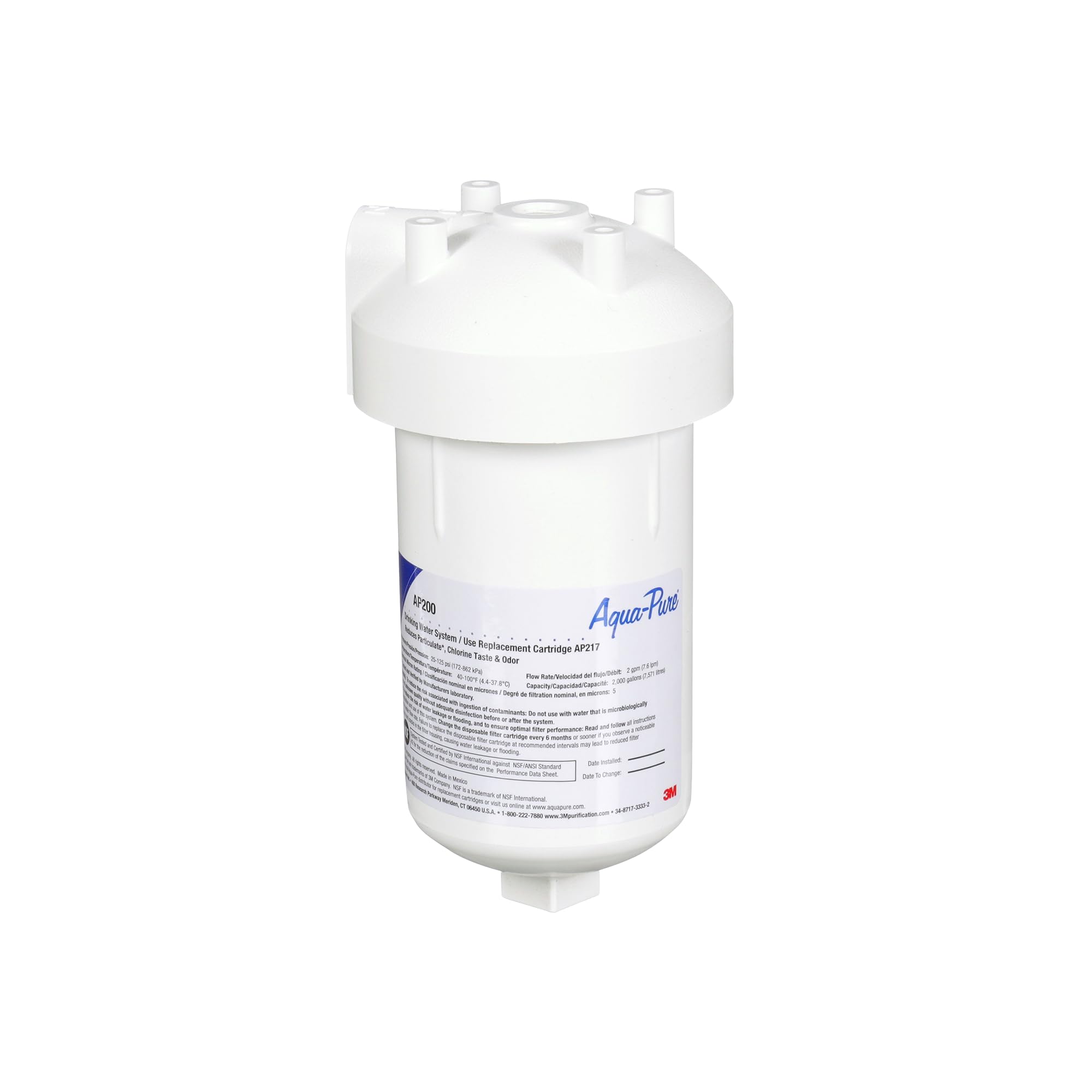3M Aqua-Pure AP200 Under Sink Water Filtration System - High Flow Rate for Clean Drinking Water | Perfect for Kitchen, RV & Office Use
