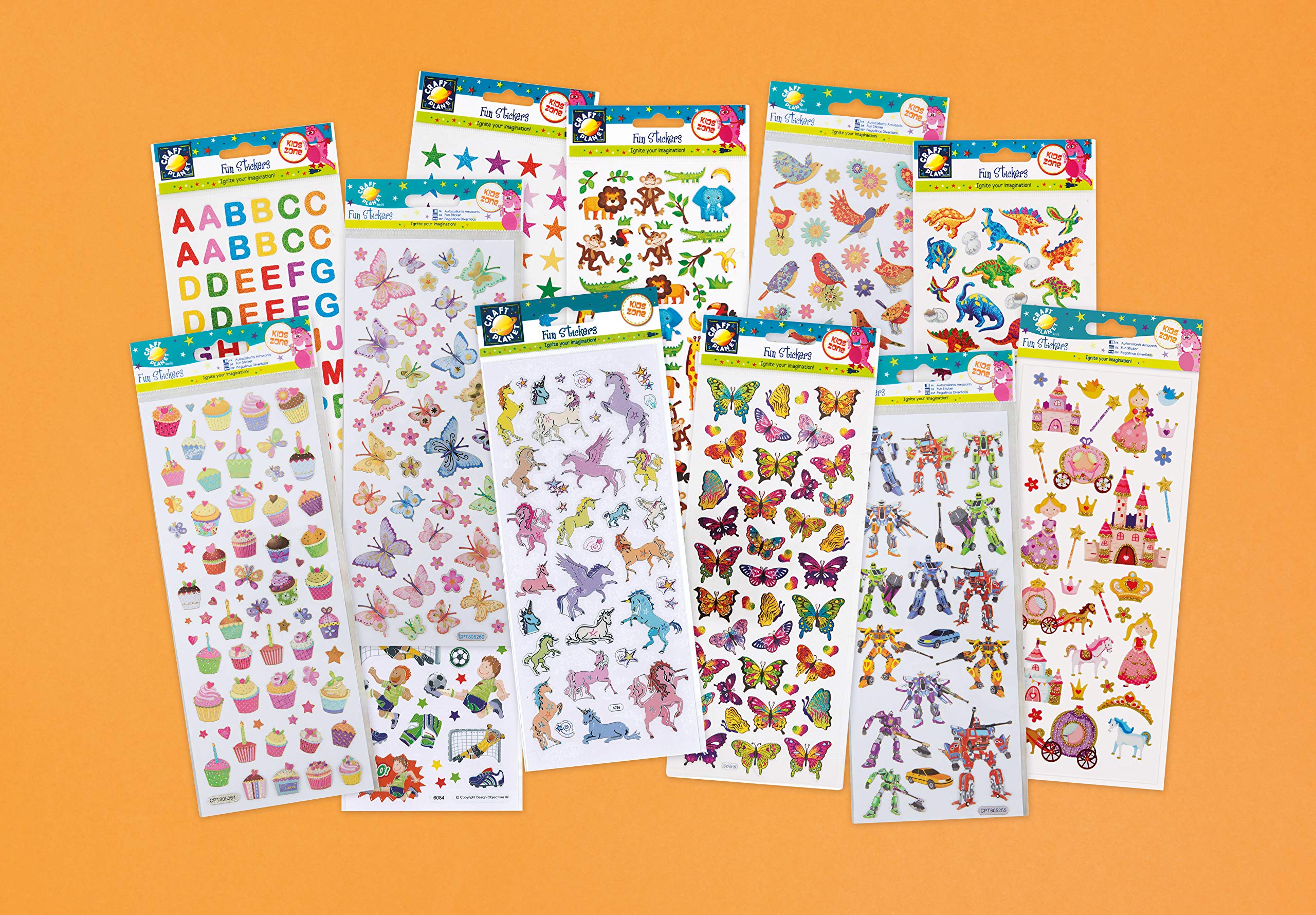 Glitzy Birthday Stickers - Fun Decorative Stickers for Party Decorations, Scrapbooking, DIY Crafts & Gift Wrapping