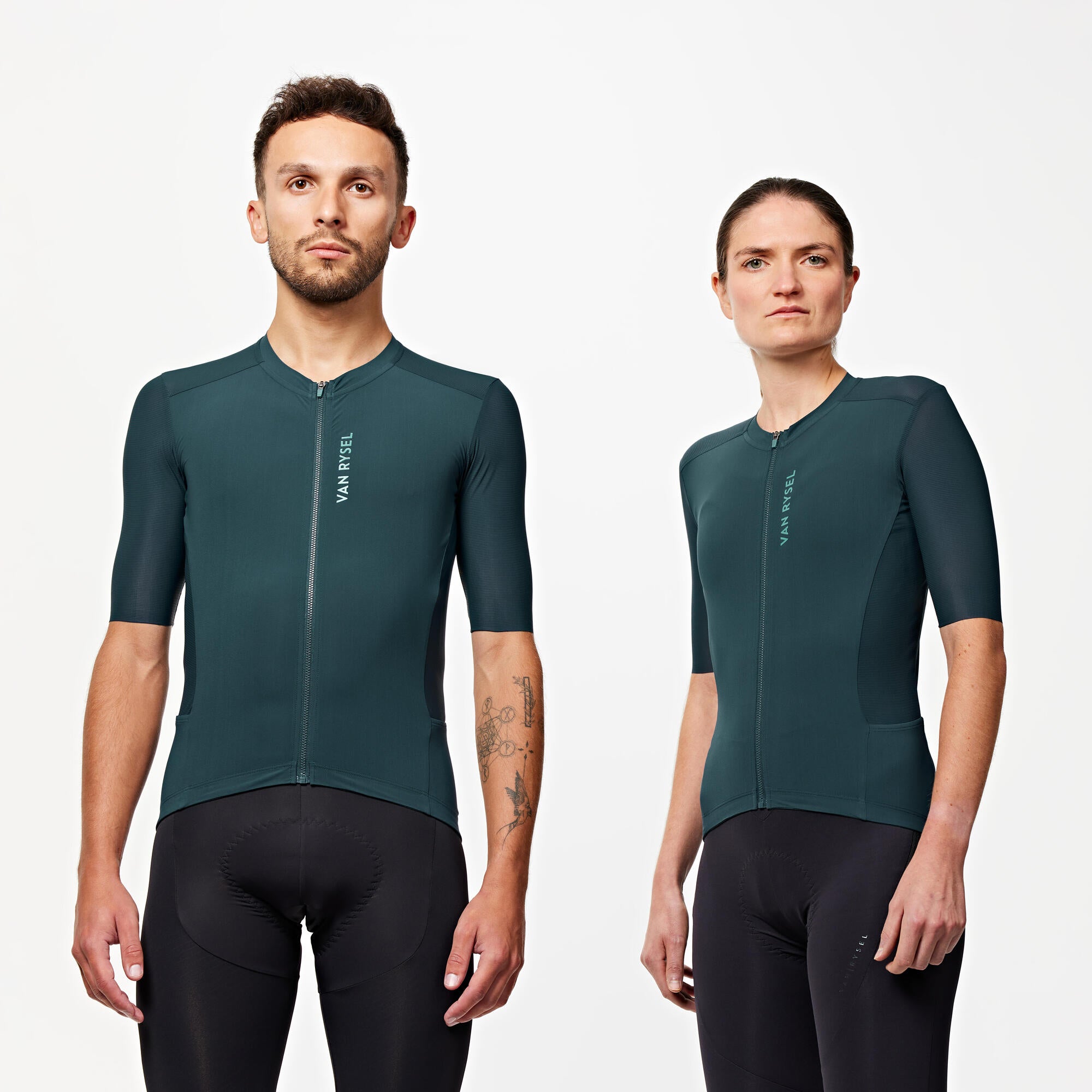 Van Rysel Unisex RCR 2 Short Sleeve Cycling Jersey - Breathable & Quick-Dry for Road Biking & Training - Perfect for Men & Women Cyclists