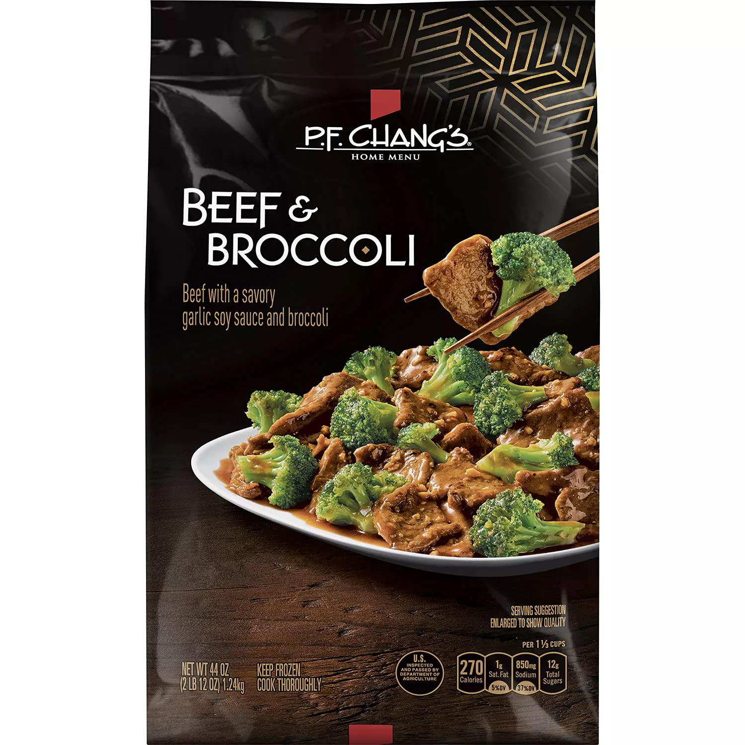 P.F. Chang's Frozen Beef with Garlic Sauce & Broccoli Skillet Meal - Authentic Asian Cuisine (2 Pack, 44 oz Each) - Perfect for Quick Dinners, Family Meals & Restaurant-Style Home Cooking