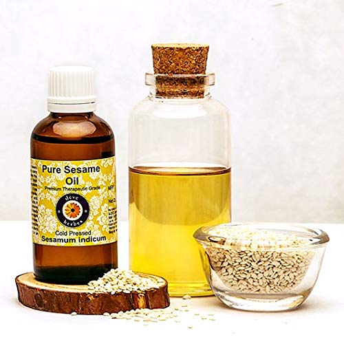 Pure Cold Pressed Sesame Oil (Sesamum indicum) - 100% Natural, Therapeutic Grade, 30ml - Perfect for Cooking, Massage & Skin Care