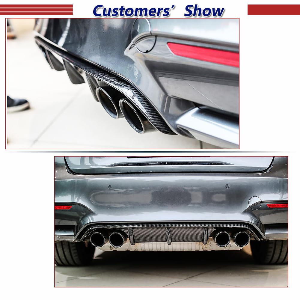 Carbon Fiber Rear Diffuser for 2014-2020 BMW F80 M3 F82/F83 M4 - M Sport Bumper Compatible - High Performance Aero Upgrade - Perfect for Track Days & Car Shows