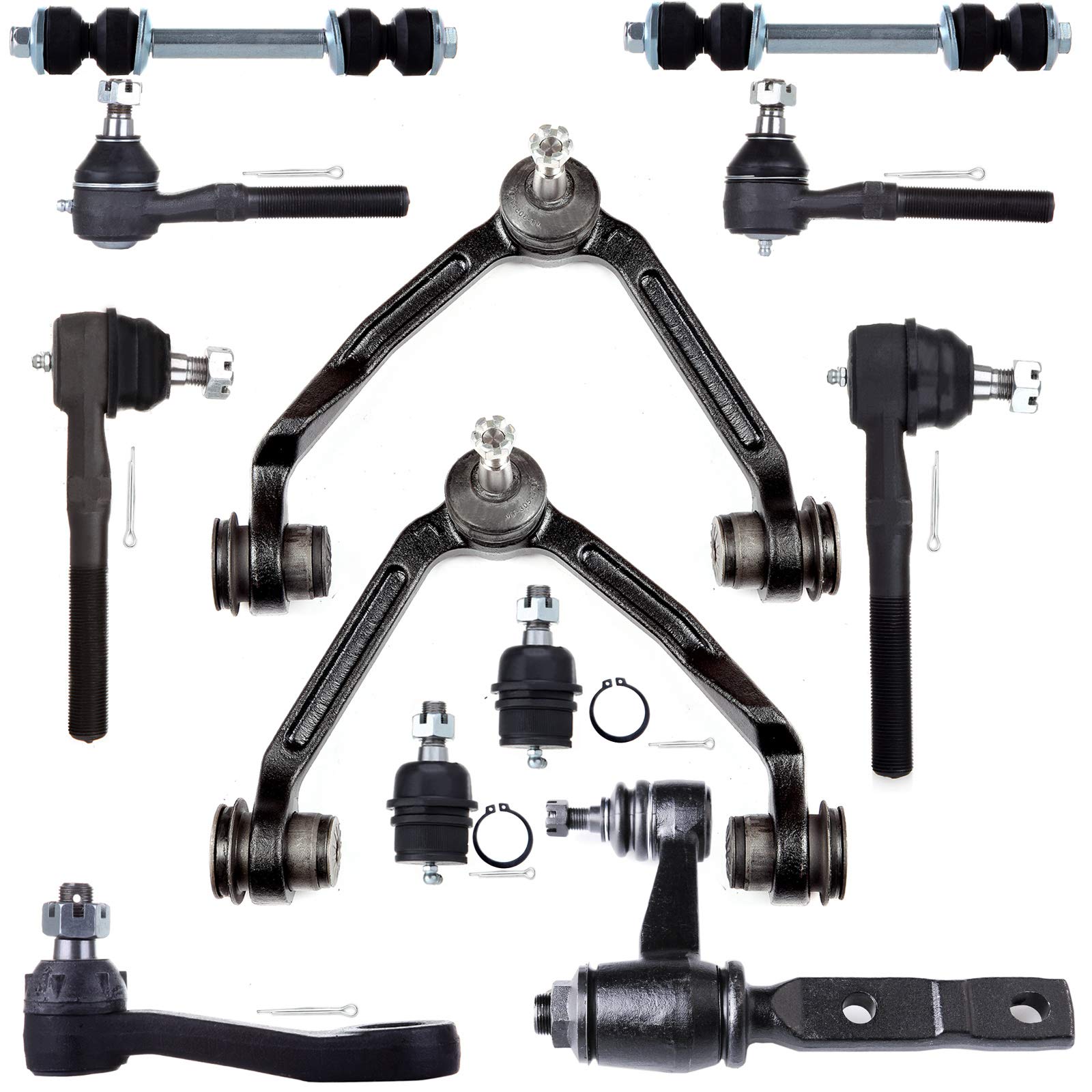 12-Piece Suspension Kit K8772 - New Automotive Stabilizer Bar Link Replacement for Ford Expedition 2000-2002 & Lincoln Navigator 1998-2002 - Compatible with ES3369T, ES3370T, K8695T - Improve Ride Comfort & Handling for Off-Road & Towing