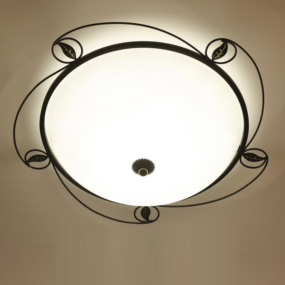 Modern Semi-Circle LED Ceiling Light - Frosted White Glass Shade, 18W Energy Efficient - Perfect for Bedroom, Study Room, Balcony & Corridor Lighting - American Loft Style Kids Room & Home Decor
