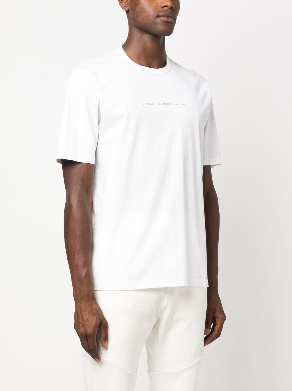C.P. COMPANY METROPOLIS T-Shirts & Polos for Men - Premium White Cotton Shirts - Perfect for Casual Wear, Street Style & Urban Fashion