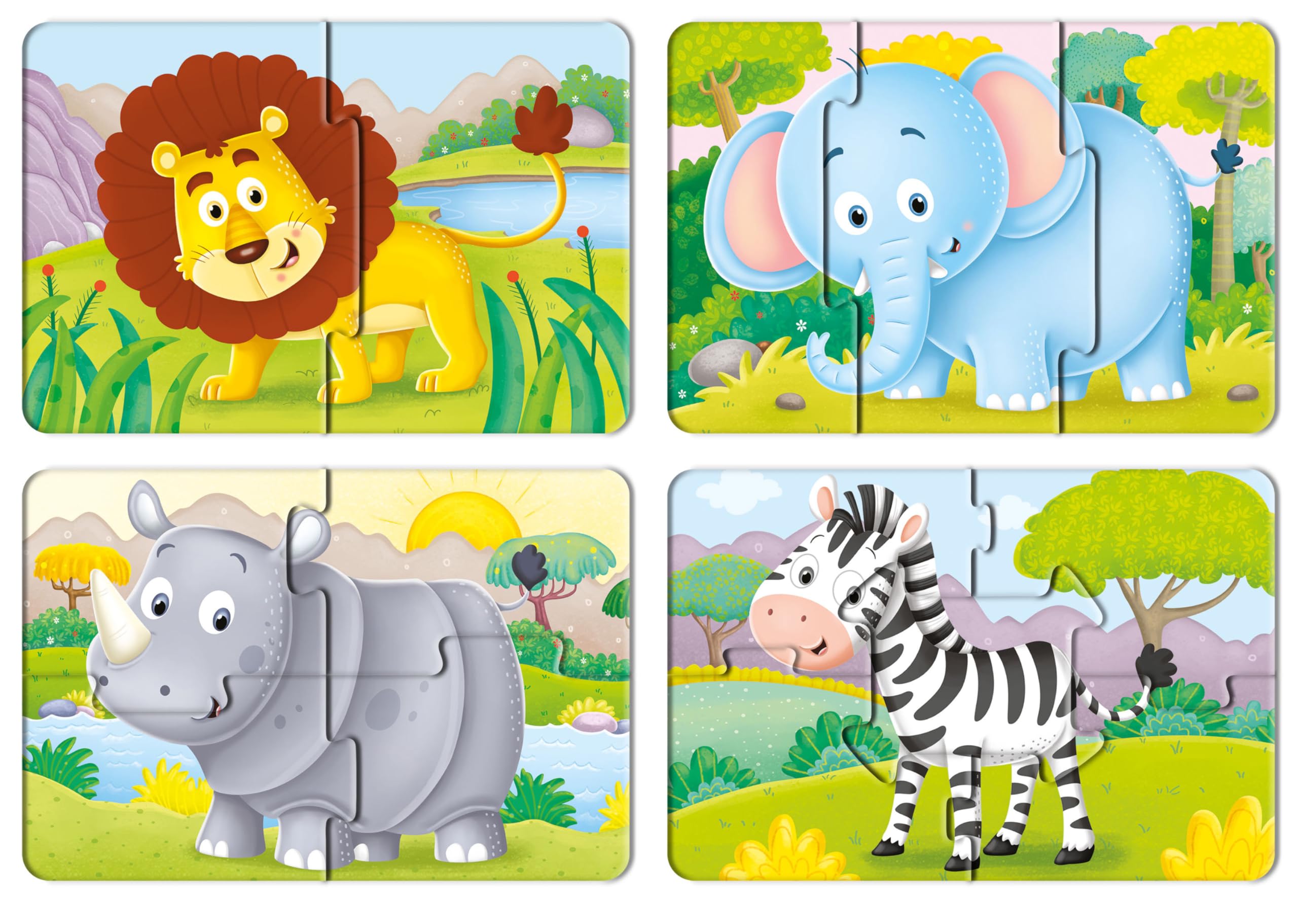 Frank Safari Puzzle Set for Kids - Early Learning Educational Toys for Ages 2+ | Playtime & Travel Fun