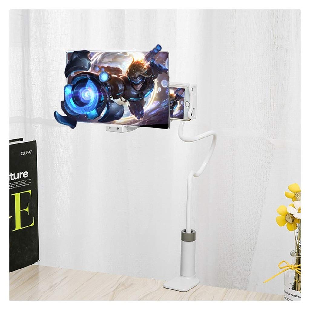 OFFA HD Projector Phone Mount - Adjustable Flexible Arm Stand for Smartphones & Tablets - 360° Rotation & All-Angle Viewing - Perfect for Home Theater, Gaming & Office Presentations (White, 8 Inches)