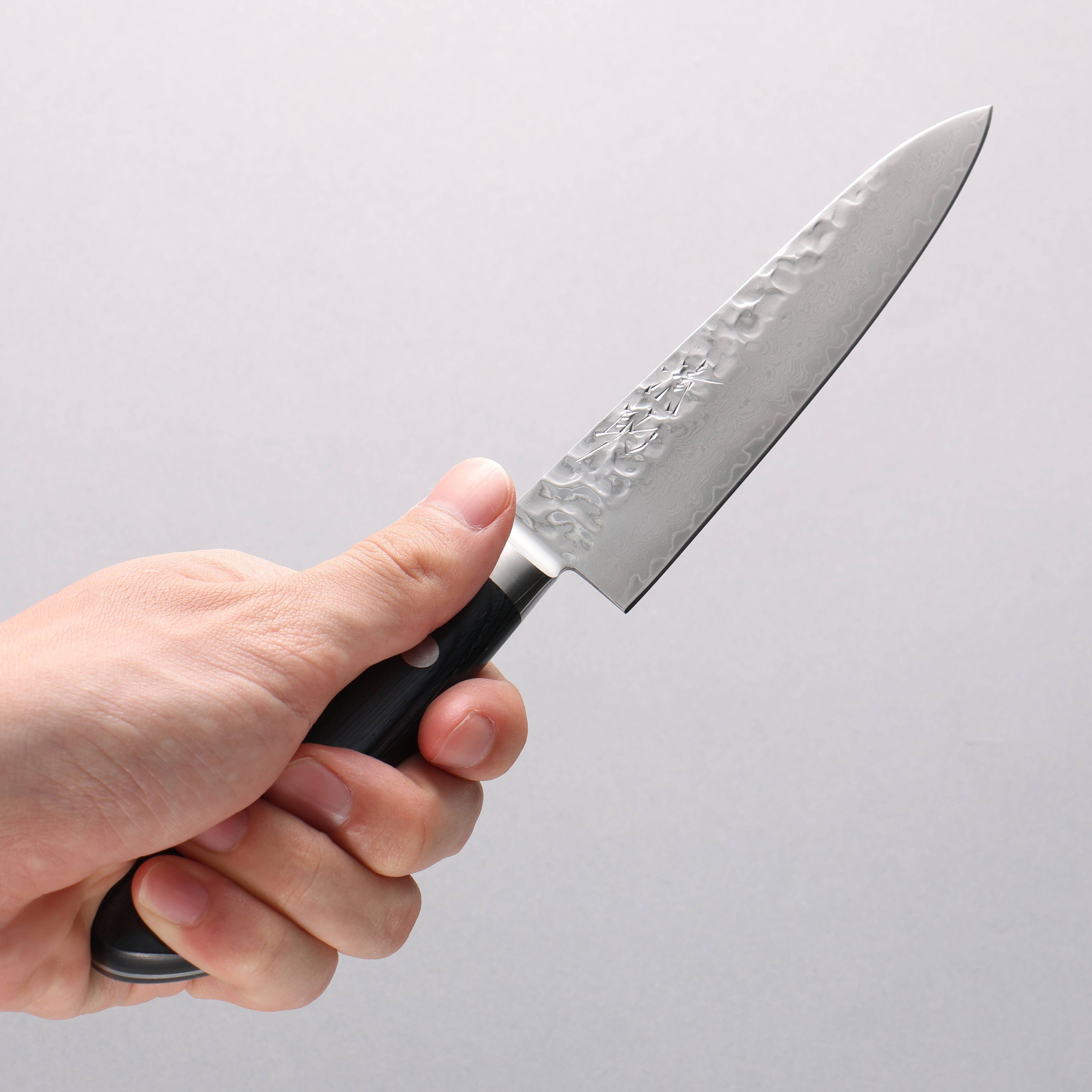 Premium Seisuke Seiun VG10 33-Layer Damascus Petty Utility Knife 135mm - Navy Blue Pakkawood Handle with Sheath - Perfect for Slicing, Peeling & Precision Kitchen Tasks