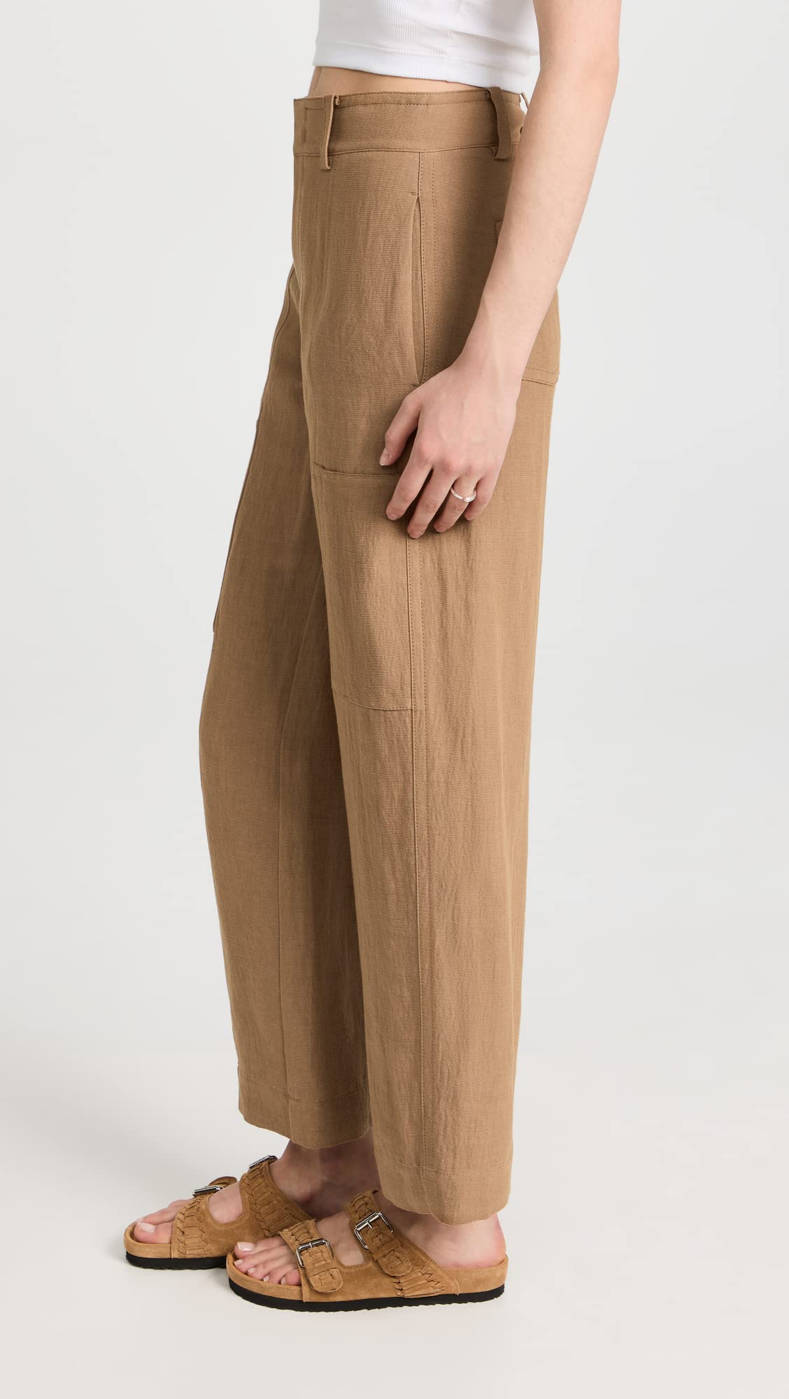Vince Women's Drop Waist Utility Wide Leg Pants - Comfortable Stretch Fabric for Work, Travel & Casual Wear | Office Pants, Business Casual & Everyday Outfits