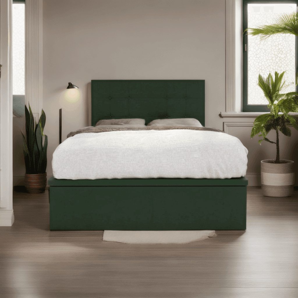 Jaxon Fabric Storage Bed - Under Bed Storage Organizer with Drawers, Queen Size, Gray - Perfect for Small Bedrooms, Dorms & Apartments to Maximize Space
