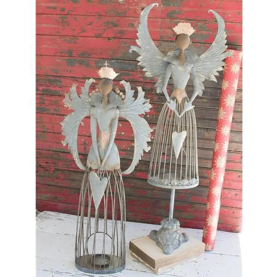 Elegant Metal Christmas Angel Ornament Set - Perfect for Holiday Tree Decorations, Gift Giving & Festive Home Decor