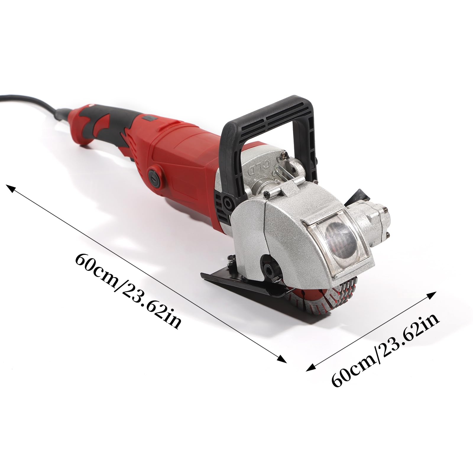ZXMOTO 4000W 33MM Electric Wall Chaser Groove Cutter - Professional Concrete Notcher Groover with 5 Saw Blades (220V) - Perfect for DIY Home Renovation & Construction Projects