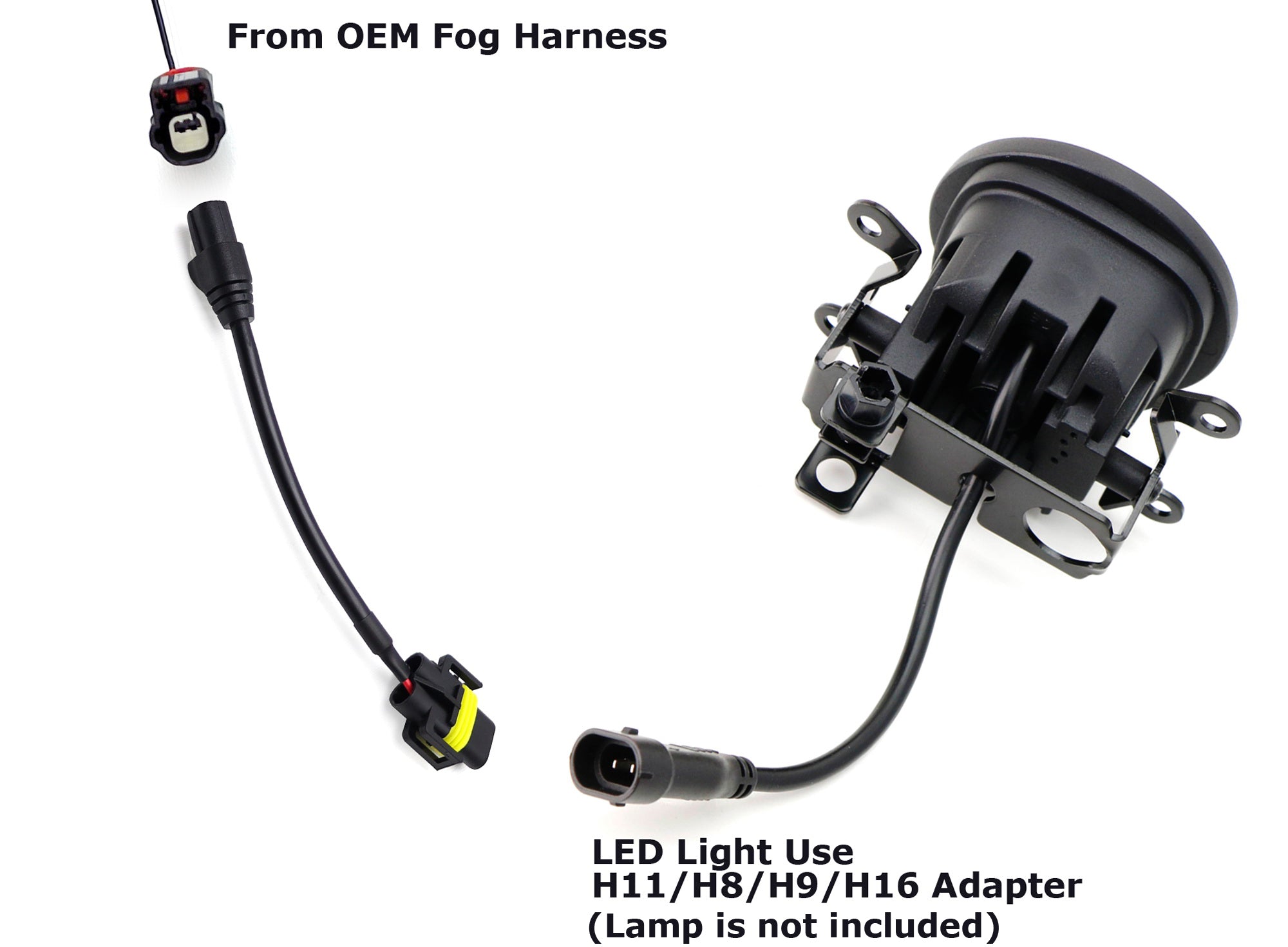 2 Pin L1B to H11 Adapter Wiring Harness for Toyota Corolla, Prius, Camry, Crown - Headlight Bulb Conversion Kit for Improved Visibility & Night Driving Safety