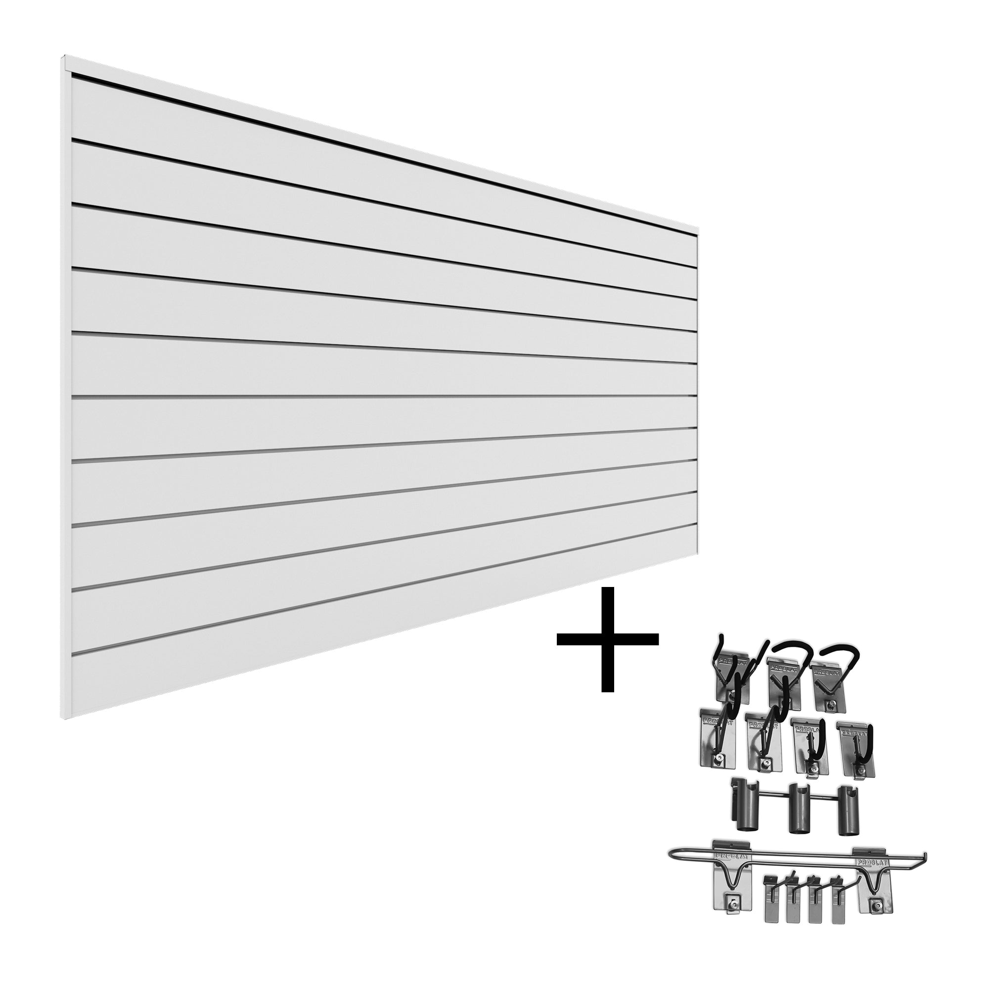 PVC Slatwall Sports Bundle - Durable Wall Panel System for Organizing Sports Equipment | Perfect for Garages, Gyms & Retail Stores