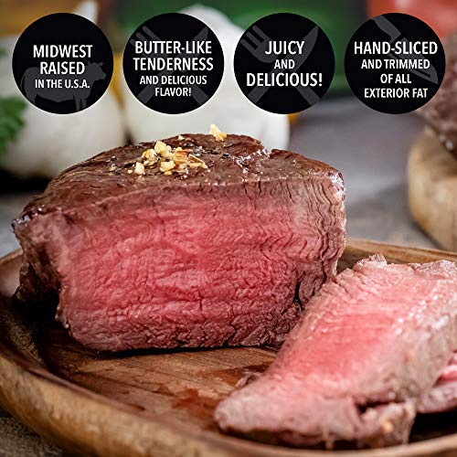 Premium Wet-Aged Filet Mignon Steak Gift Box - 10 (6 oz) USDA Prime Beef Filets with Steak Seasoning | Perfect for Grilling, Dinner Parties & Gourmet Gifts