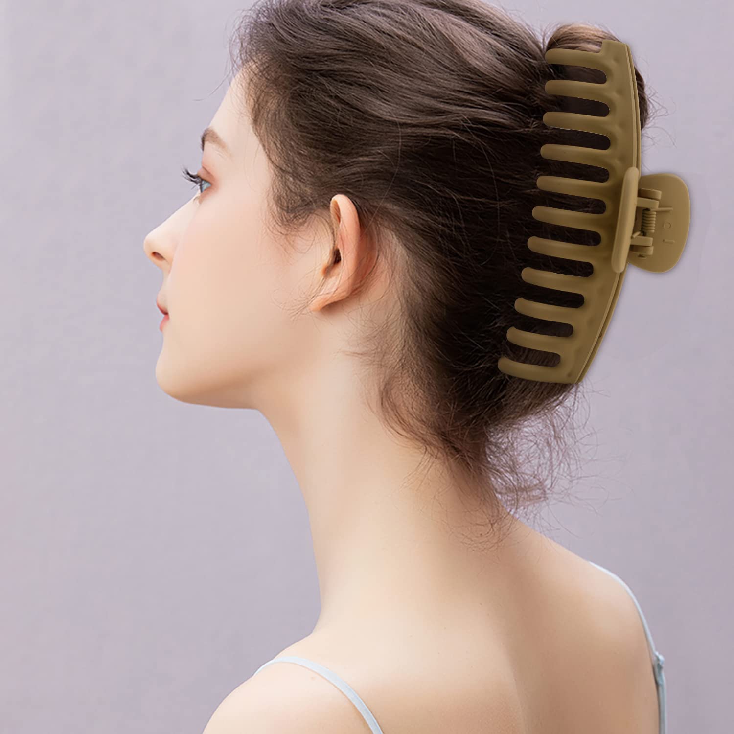 MAORULU Extra Large Hair Claw Clips for Thick Hair - 5.25 Inch Strong Hold Hair Clips for Women (4 Pack) - Perfect for Ponytails, Buns & Updos