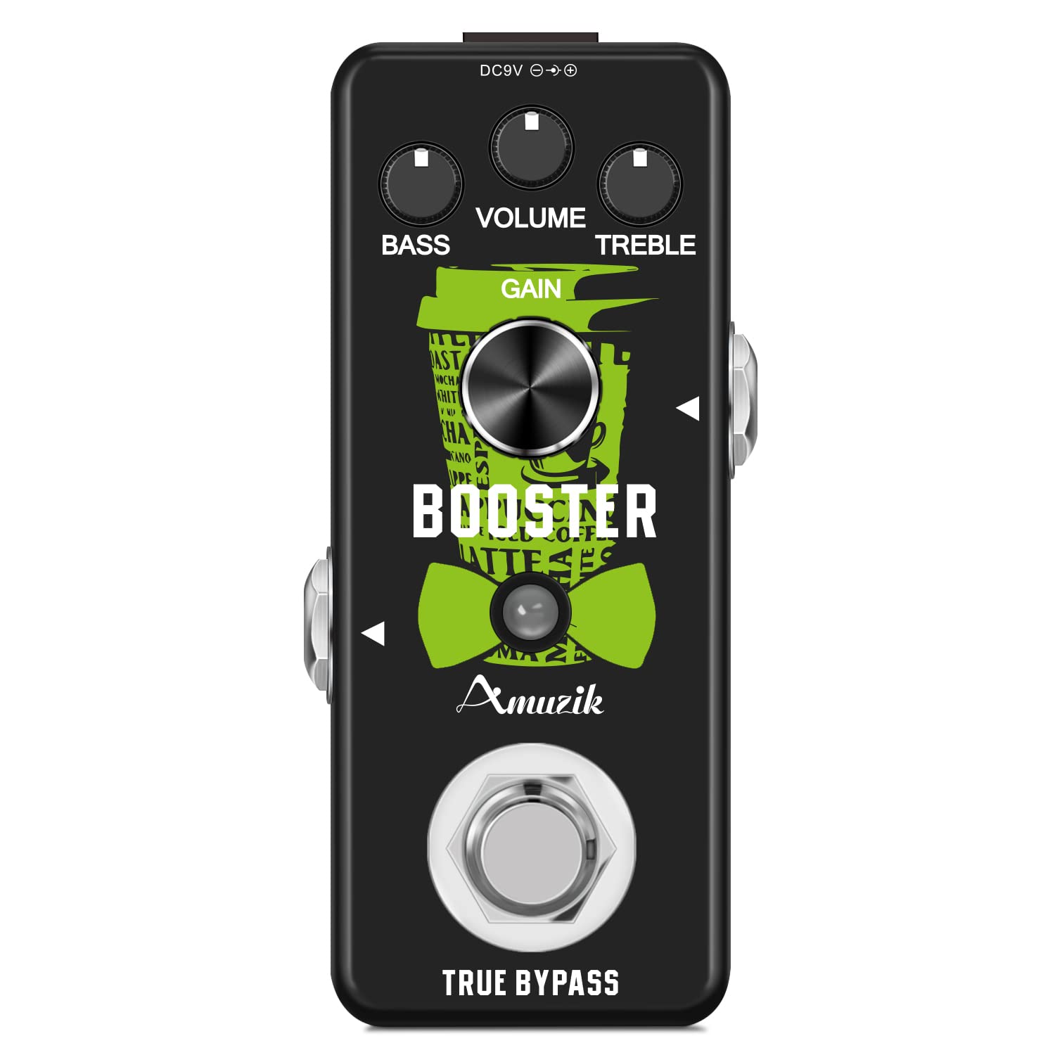 Amuzik Analog Guitar Boost Effects Pedal - Pure Signal Amplifier for Electric Guitar with True Bypass & Mini Size | Perfect for Live Performances, Studio Recording & Practice Sessions