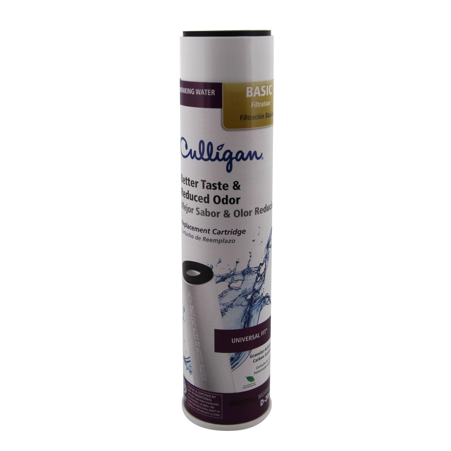 (Pack of 8) Culligan D-20A Under Sink Replacement Water Filter Cartridges - High Capacity Filtration for Clean Drinking Water at Home or Office