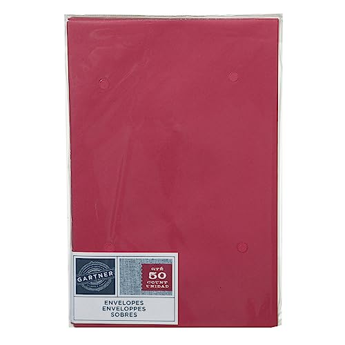 Red A9 Envelopes - Pack of 50 Premium Quality Mailing Envelopes for Invitations, Greeting Cards, Business Correspondence & Wedding Stationery