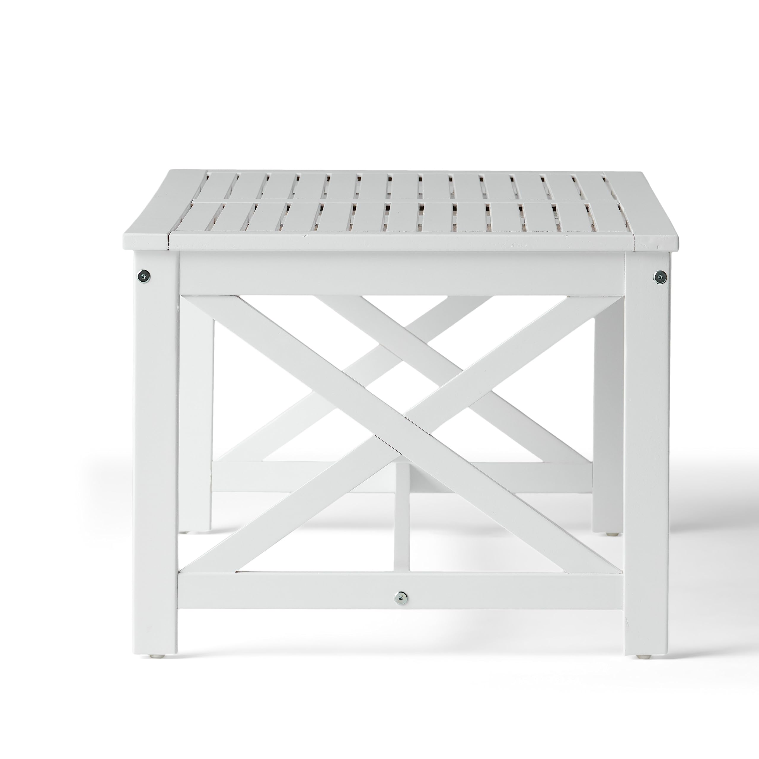 Christopher Knight Home Ivan Outdoor Acacia Wood Coffee Table - Weather-Resistant White Finish - Perfect for Patio, Garden, and Poolside Decor