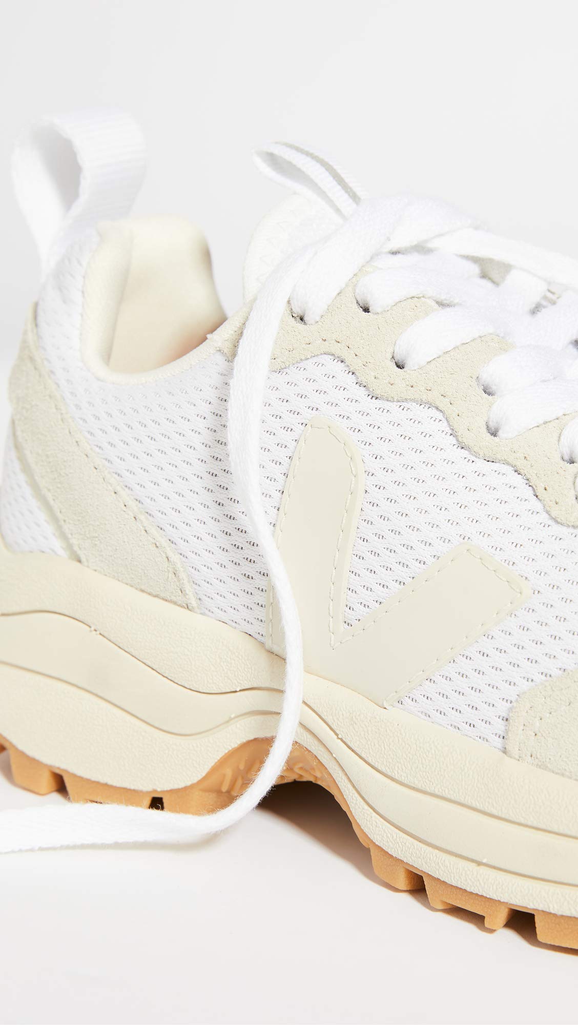 Veja Women's Venturi Sneakers - Pierre White | Eco-Friendly Vegan Leather Casual Shoes for Women | Perfect for Walking, Running & Everyday Wear