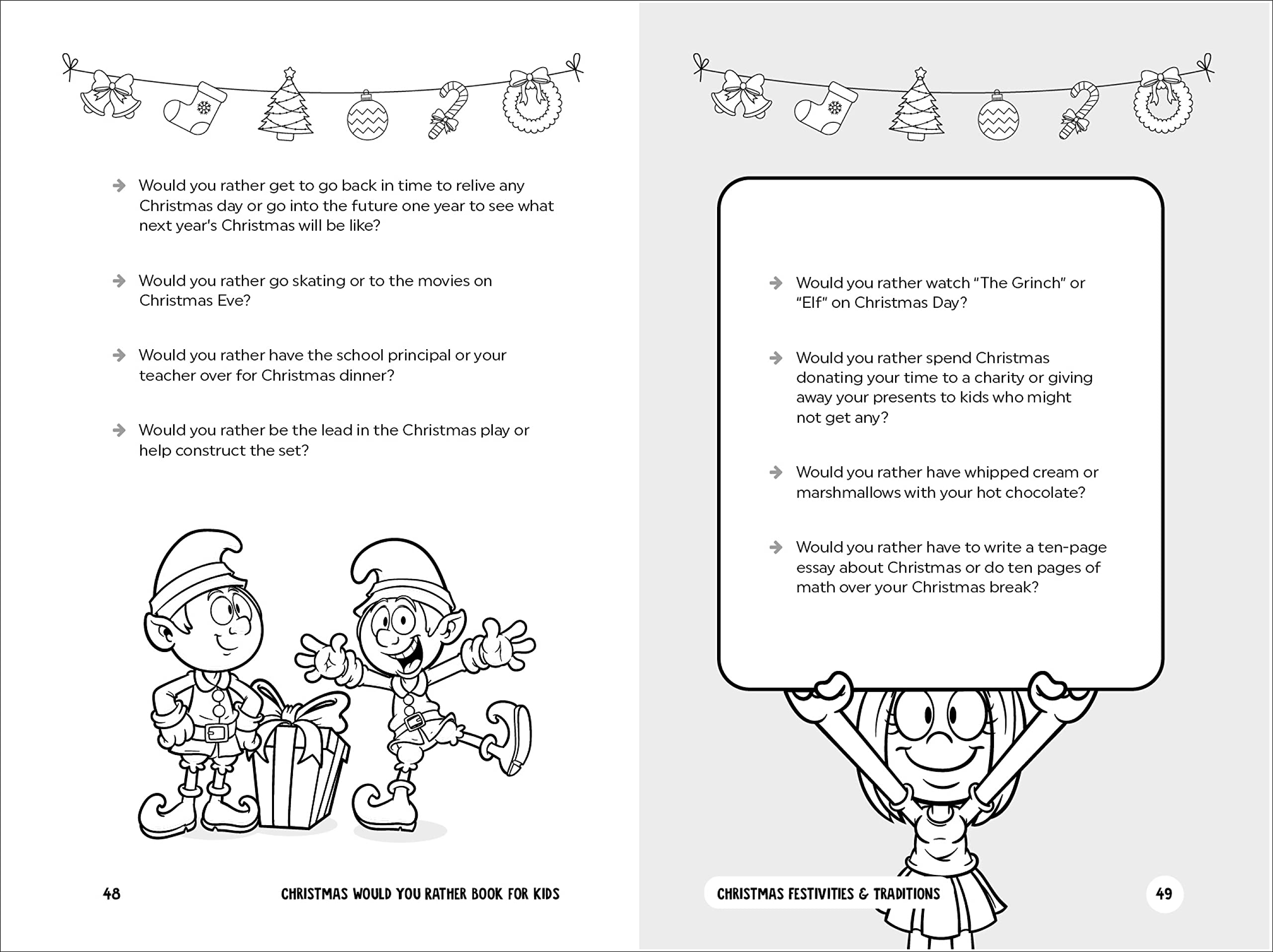 Christmas Would You Rather Book for Kids Ages 6-12 | Fun Holiday Joke Game & Stocking Stuffer Gift | Christmas Activities for Family Game Night & Classroom Parties