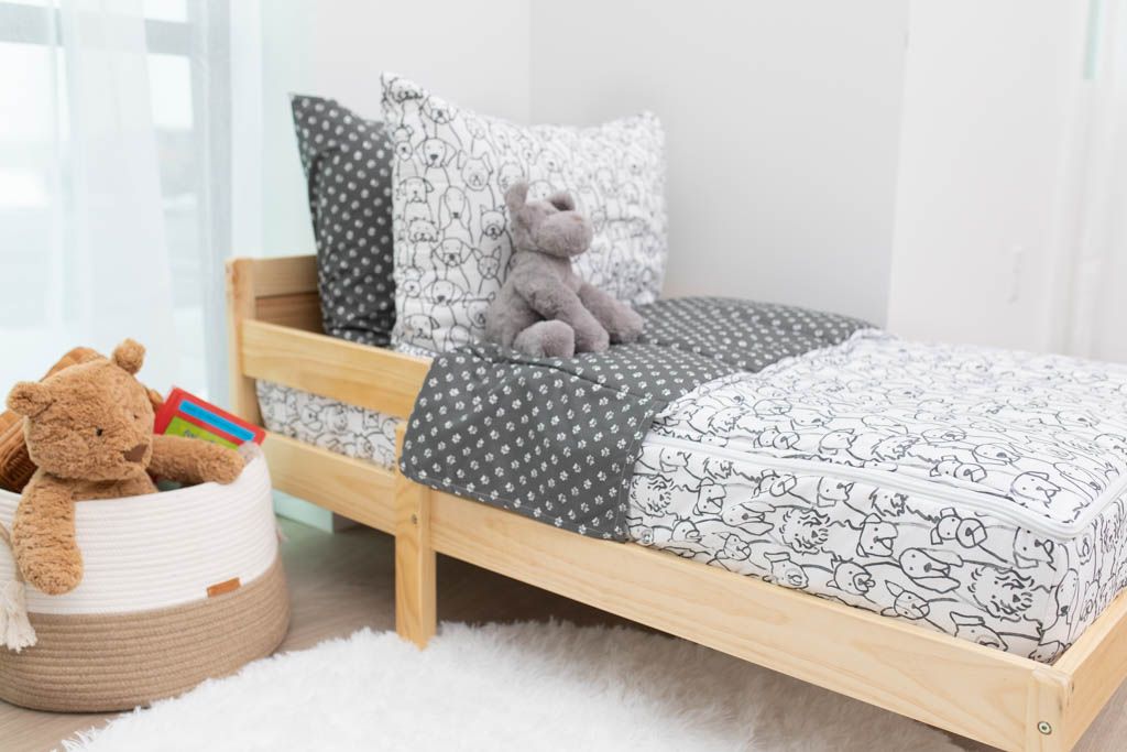 **Cozy Puppy Dog Zipper Bedding Set - Soft & Washable Pet Bed Cover for Small Dogs - Perfect for Crates, Kennels & Home Use**
