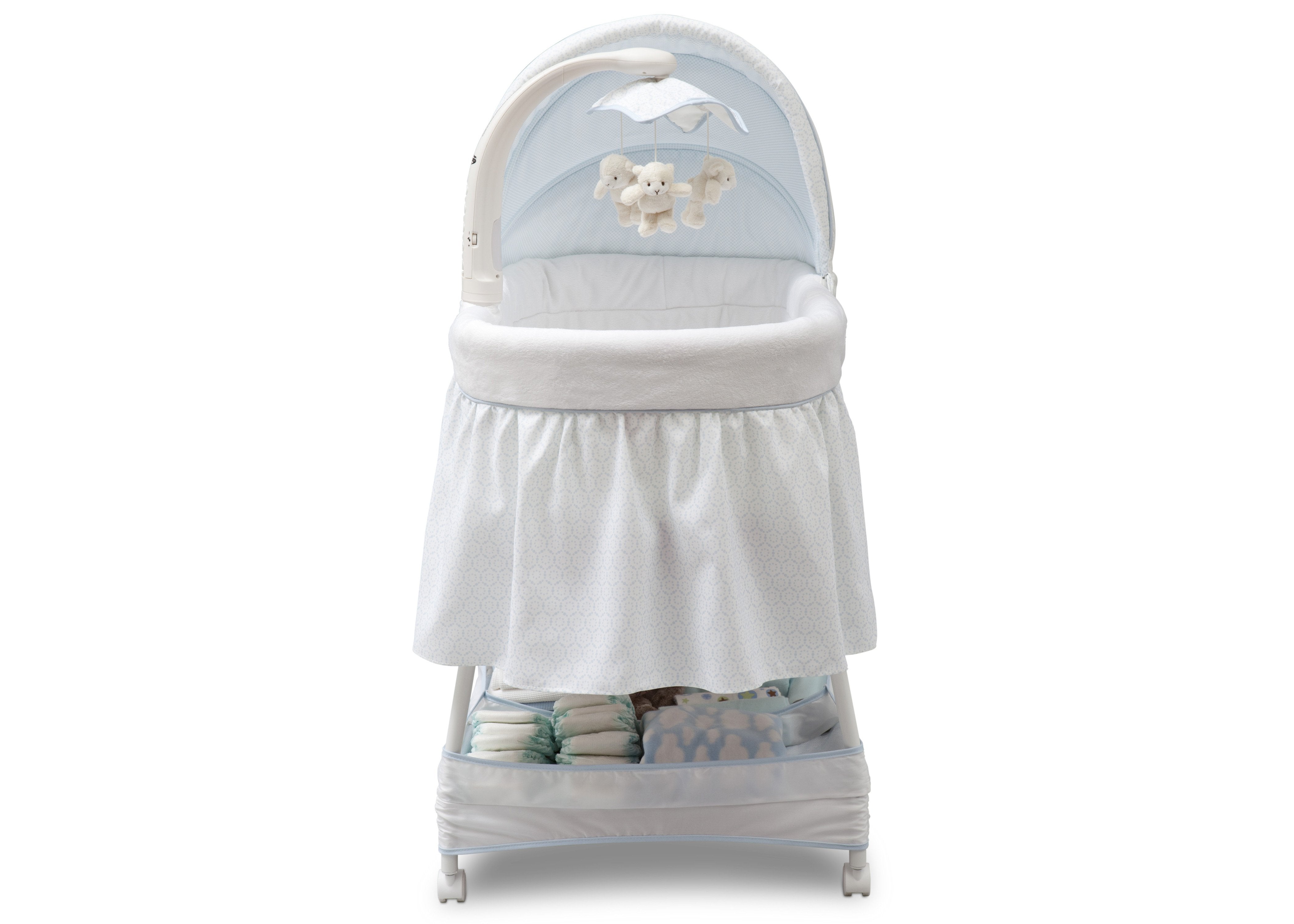 Slumber Time Elite Gliding Bassinet - Portable Baby Crib for Newborns & Infants - Smooth Rocking Motion for Better Sleep - Perfect for Nursery, Bedroom & Travel Use