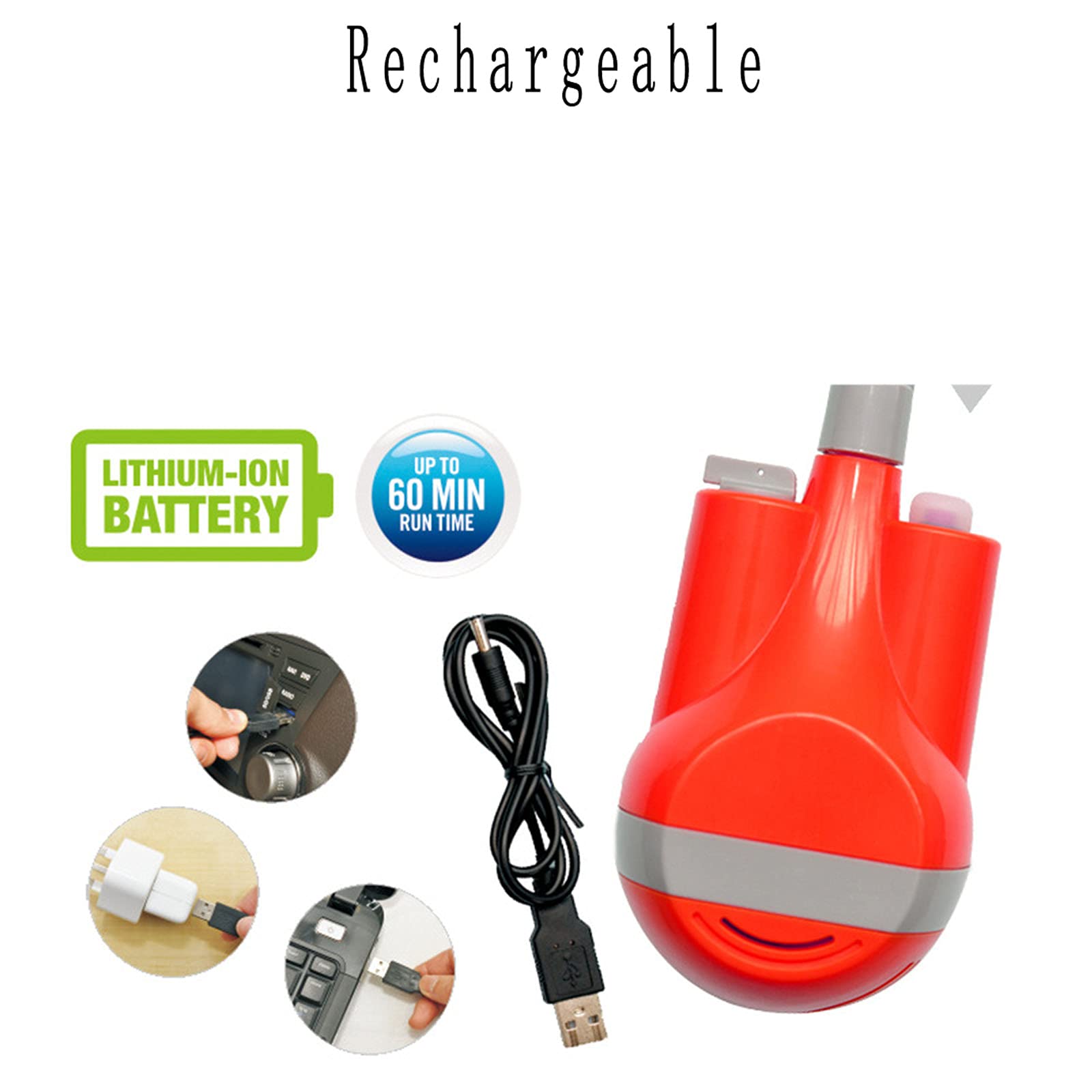 Portable Camping Shower with Submersible Pump - Outdoor Shower Kit for RV, Beach, Hiking & Emergency Use - Lightweight Orange Water Pump for Off-Grid Adventures