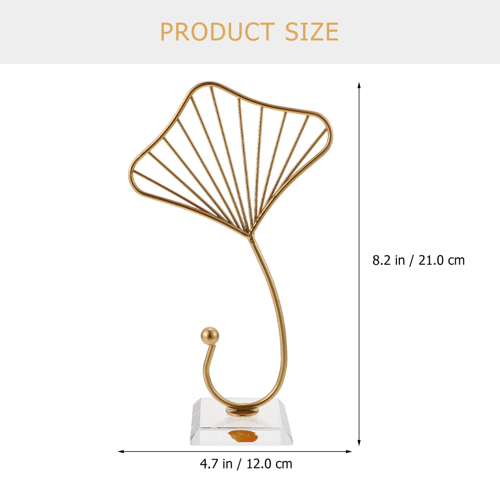 PRETYZOOM Iron Leaves Sculpture - Elegant Metal Home & Office Decor, Desktop Ornament for Living Room, Bedroom, or Workspace Decoration