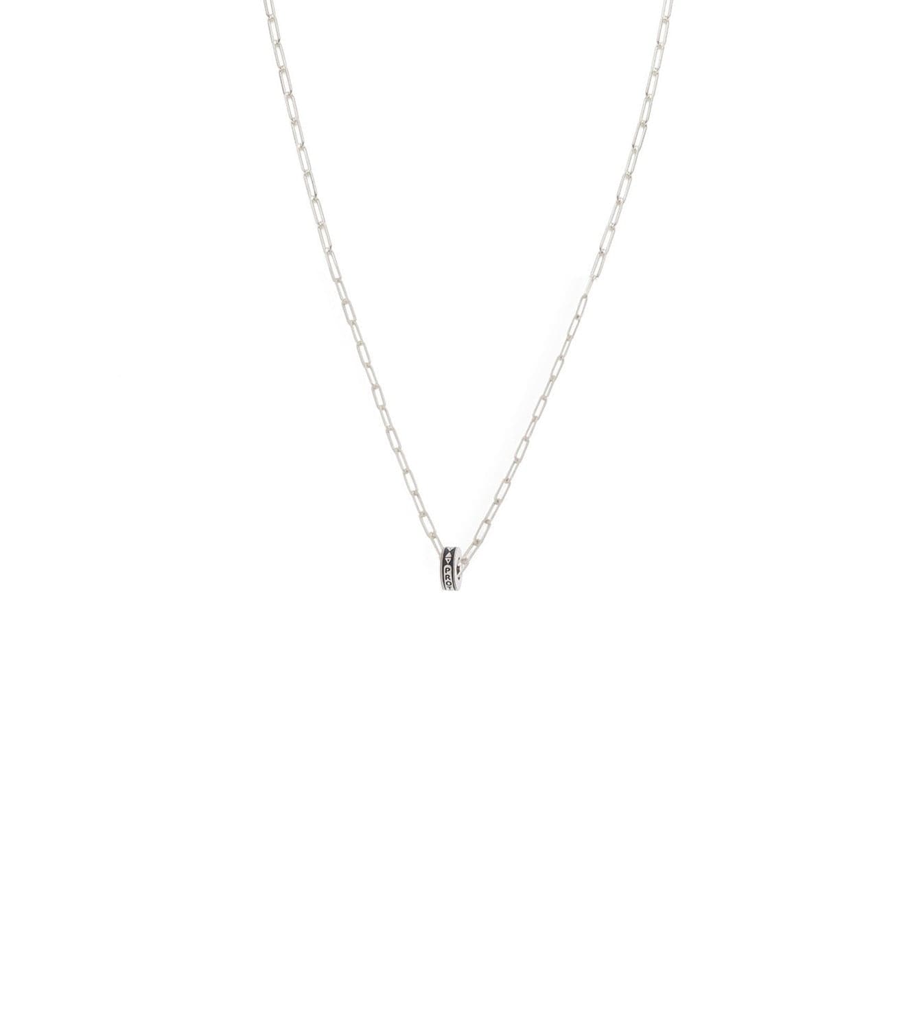 Heartbeat Super Fine Clip Chain Necklace - 14K White Gold Plated Elegant Jewelry for Women, Perfect for Valentine's Day Gifts, Anniversary & Romantic Occasions