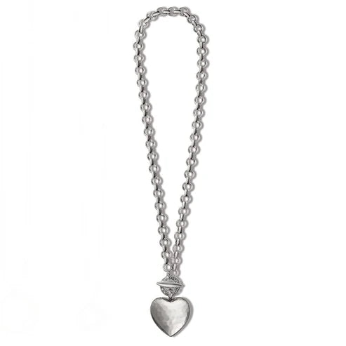 Brighton Silver Heart Toggle Necklace - Elegant Sterling Silver Jewelry for Women | Perfect for Valentine's Day Gifts, Anniversary Presents & Romantic Occasions