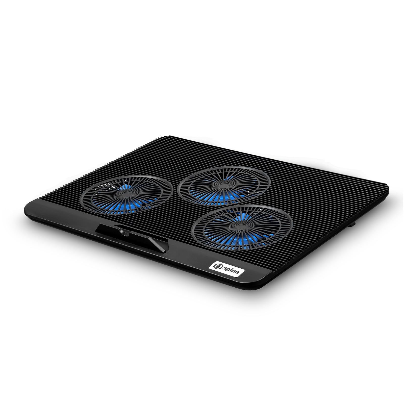 Mspine Laptop Cooling Pad with 3 Silent Blue Fans - USB Powered Adjustable Laptop Stand with Dual USB 2.0 Ports - Ergonomic Notebook Cooler for 17