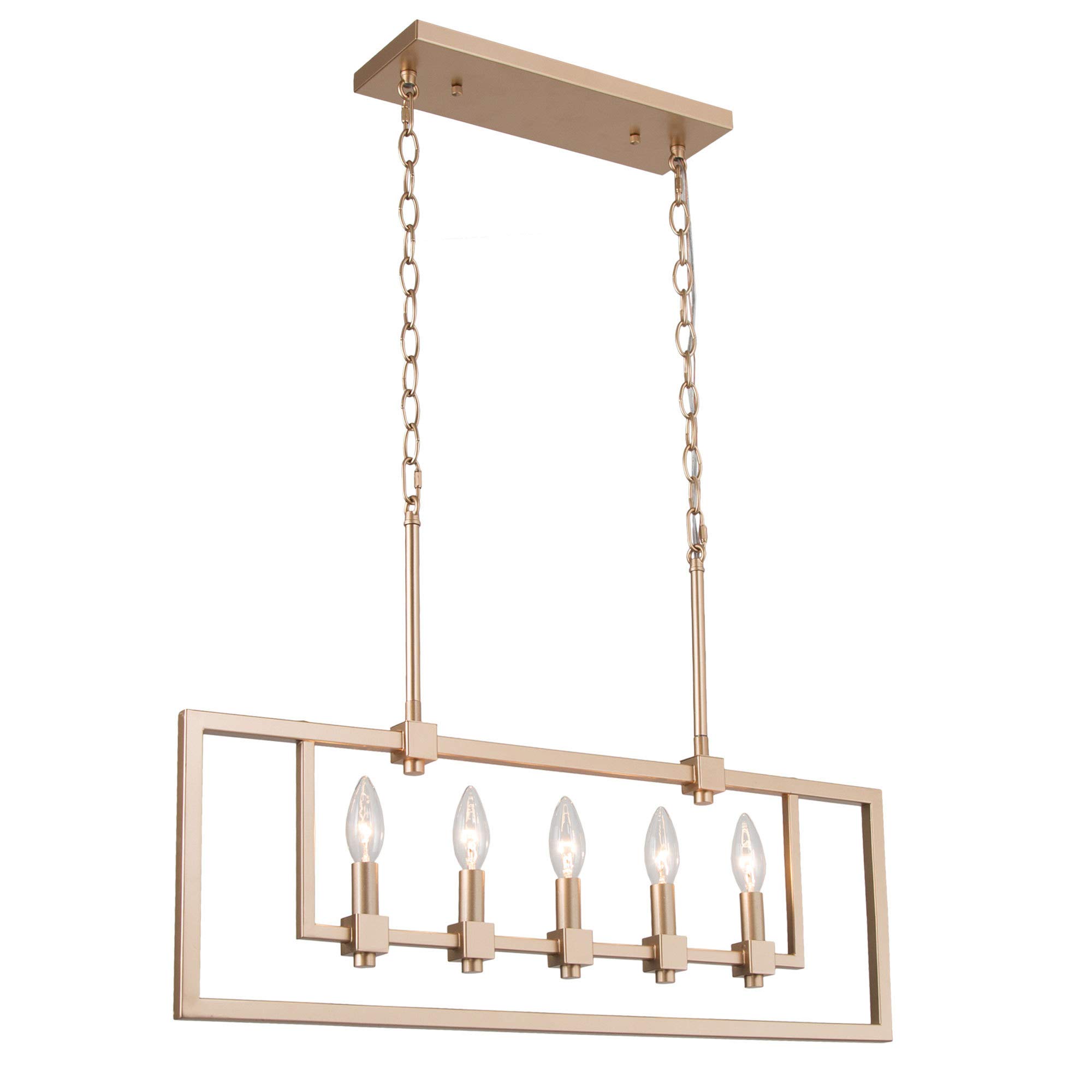 Modern 5-Light Gold Chandelier - 28