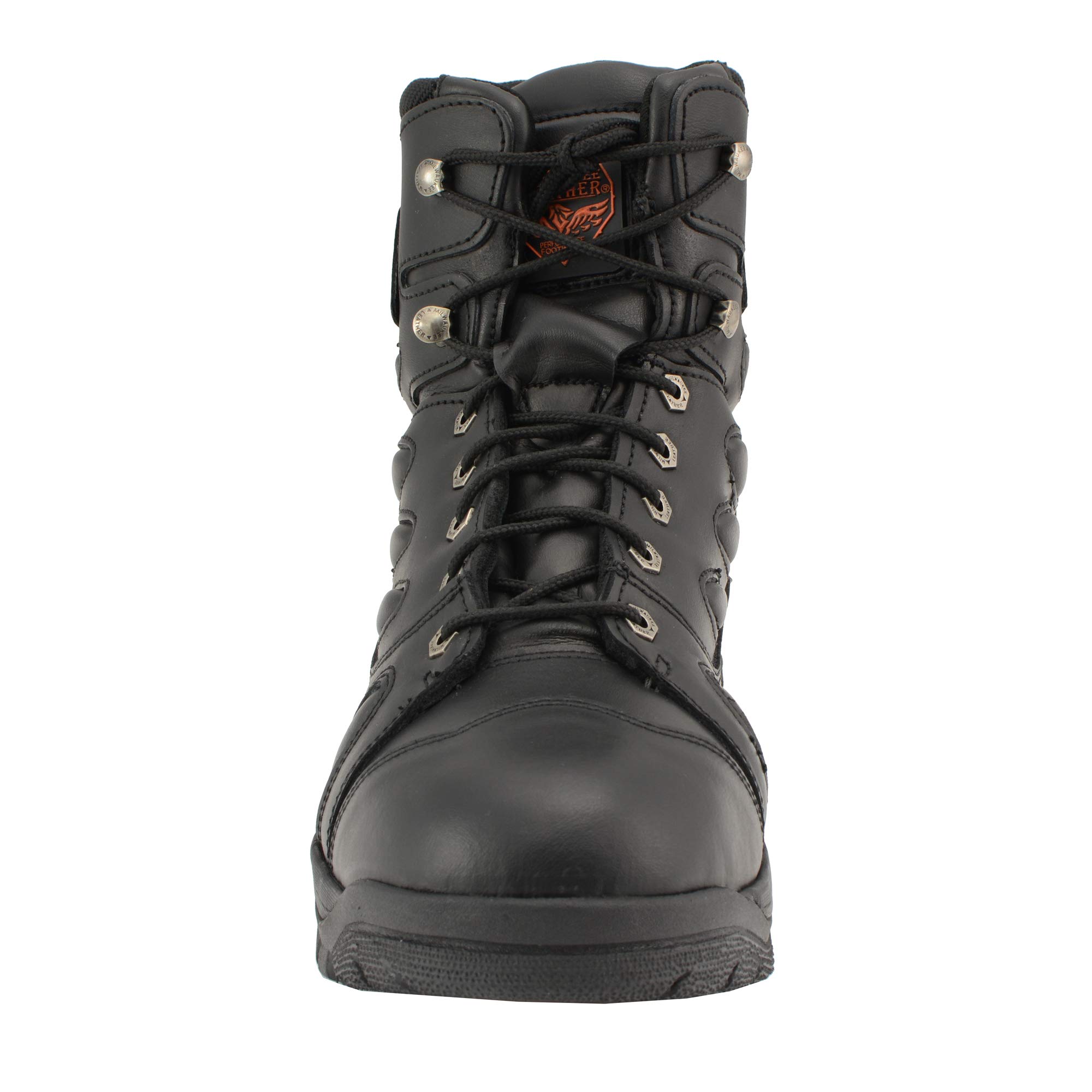 Milwaukee MBM9115 Men's Tactical Motorcycle Boots - 6-Inch Black Leather Biker Boots for SWAT Style Riding | Durable & Comfortable for Long Rides, Motorcycle Tours & Outdoor Adventures (Size 10.5)