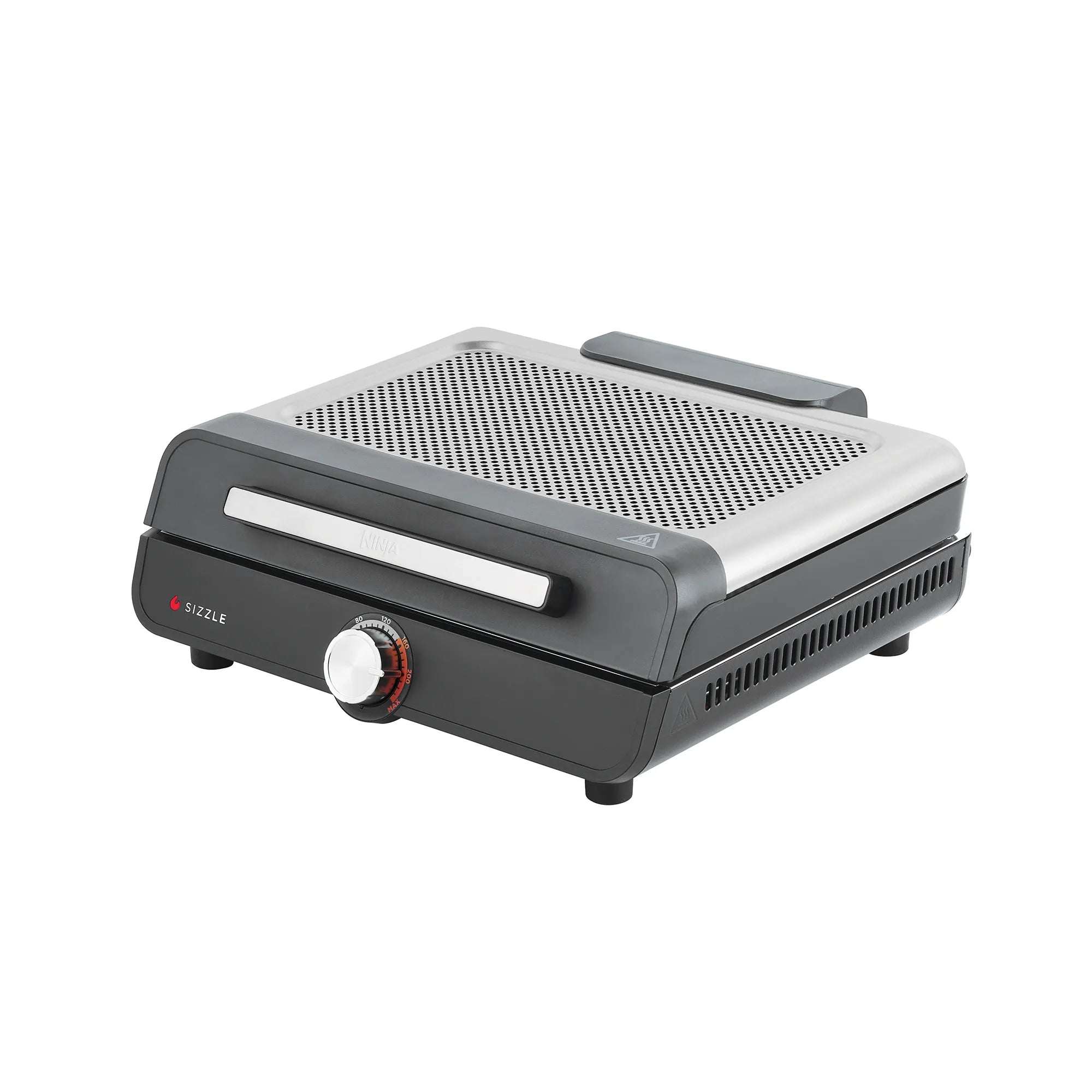 Ninja Sizzle Indoor Electric Grill with Flat Plate - Countertop Smokeless Grill for Steak, Chicken, Vegetables - Perfect for Small Kitchens, Apartments & Healthy Cooking