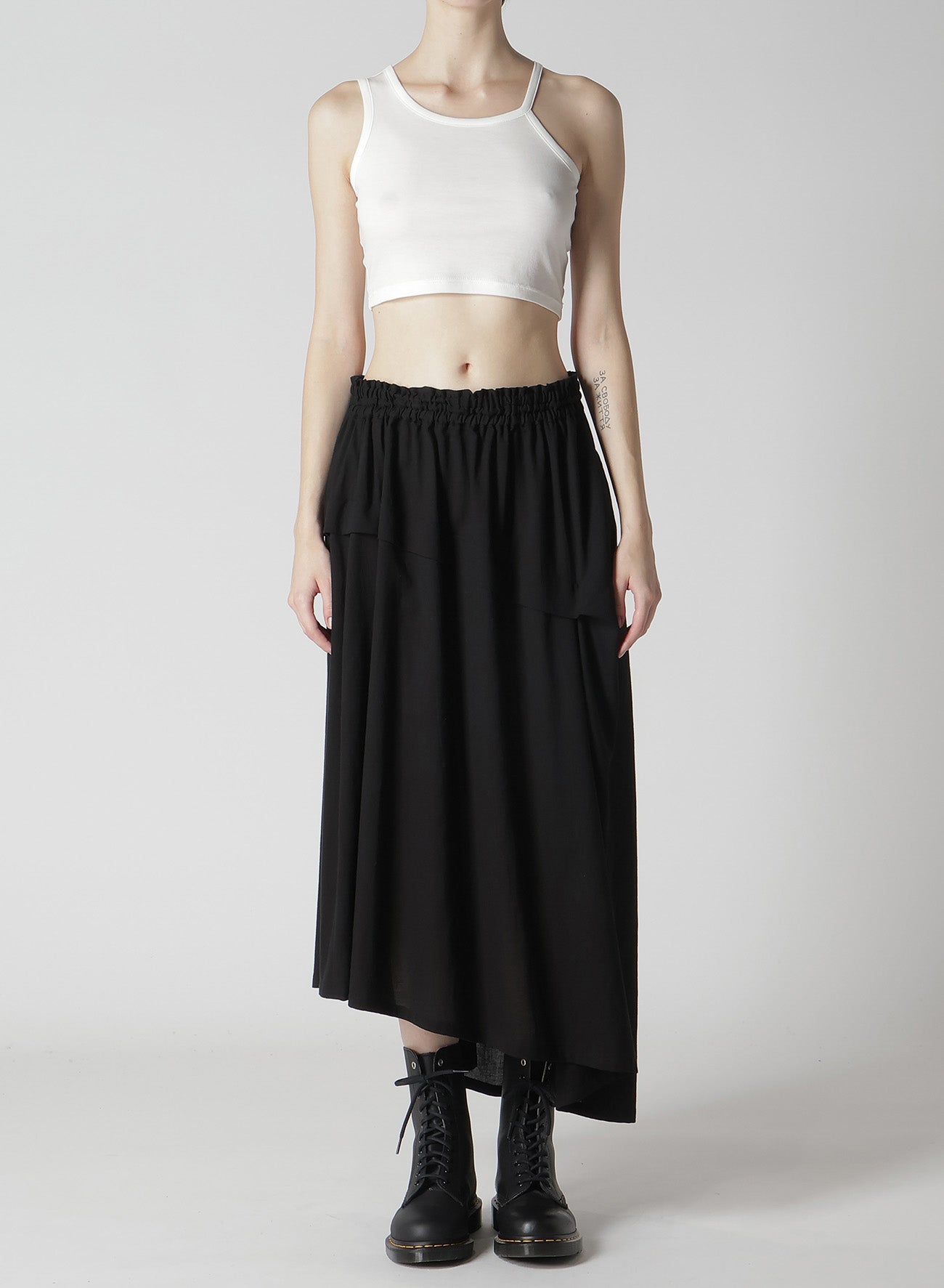 Cotton Boyle Viyella Asymmetrical Tucked Skirt - Women's Fashion Skirt for Casual Wear, Office & Date Night