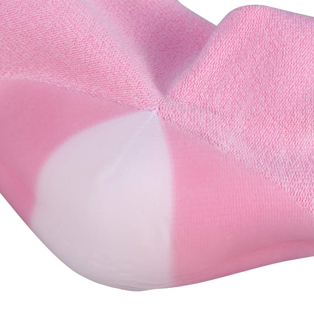 Moisturizing Gel Heel Socks for Dry Cracked Heels - 2 Pack Washable Open Toe Spa Socks for Pedicure & Foot Care - Soft Heel Protection Socks (Pink) - Perfect for Nighttime Foot Treatment & Relaxation at Home