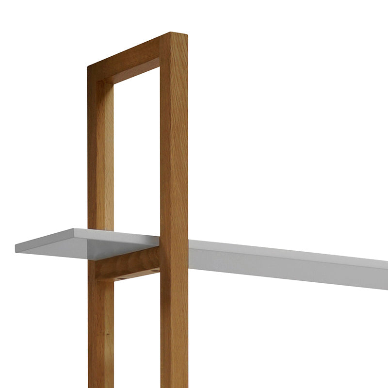 MAREN 110 cm Natural & White Display Unit - Perfect for Retail Stores, Boutiques, and Home Decor Showcases