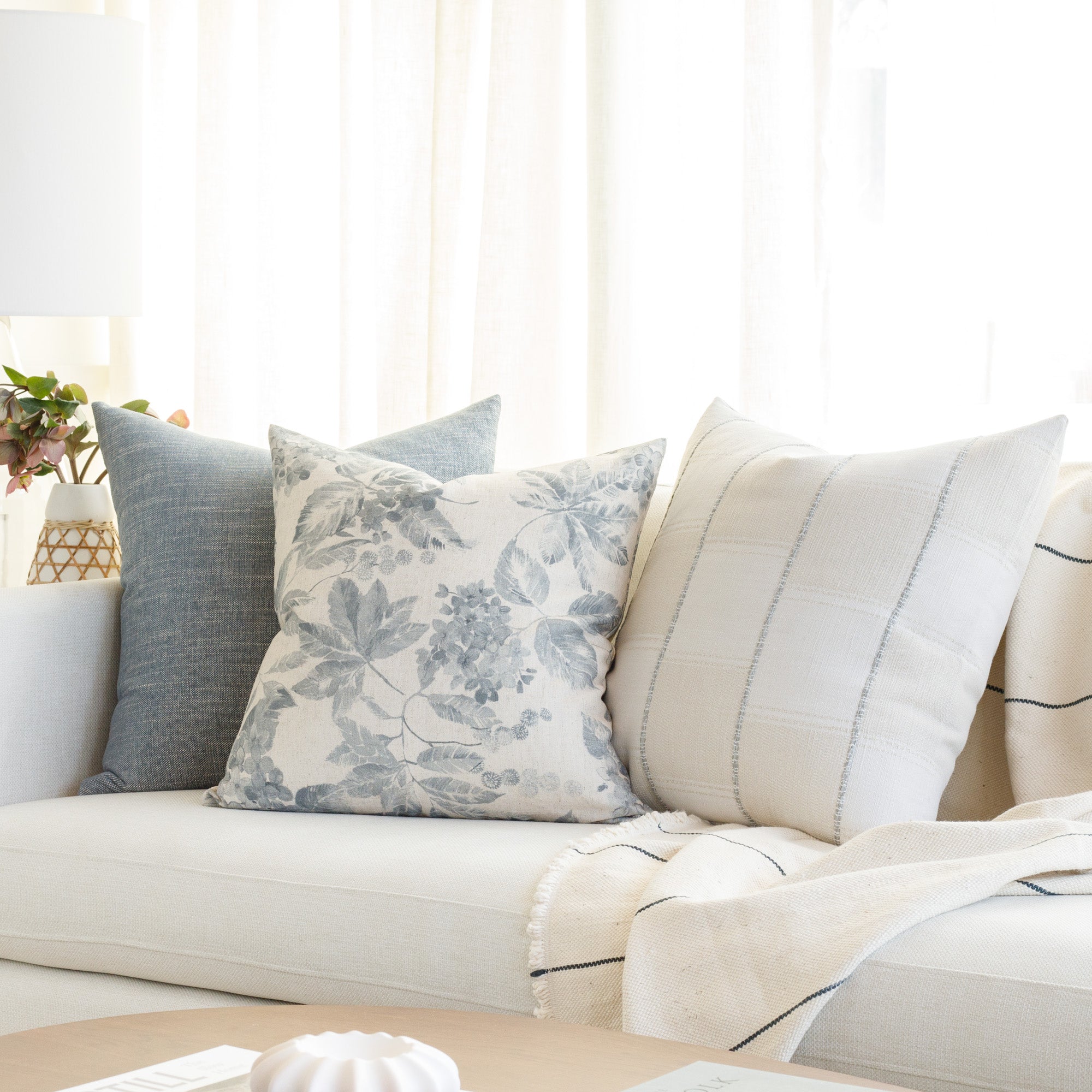 Premium Sutton 22x22 Inch Decorative Throw Pillow - Ultra Soft Cloud Design for Sofa, Bed & Home Decor - Perfect for Living Room, Bedroom & Cozy Spaces