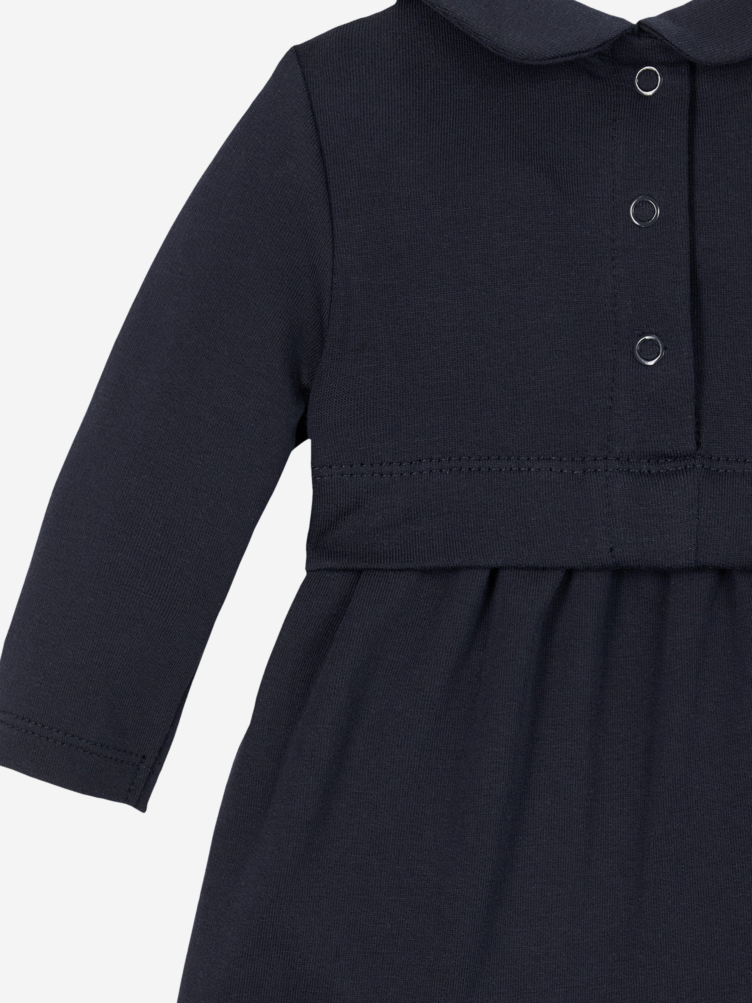 **Navy Blue Baby Girls Essential Dress - Soft & Comfortable Cotton Dress for Toddlers - Perfect for Playdates, Parties & Everyday Wear**