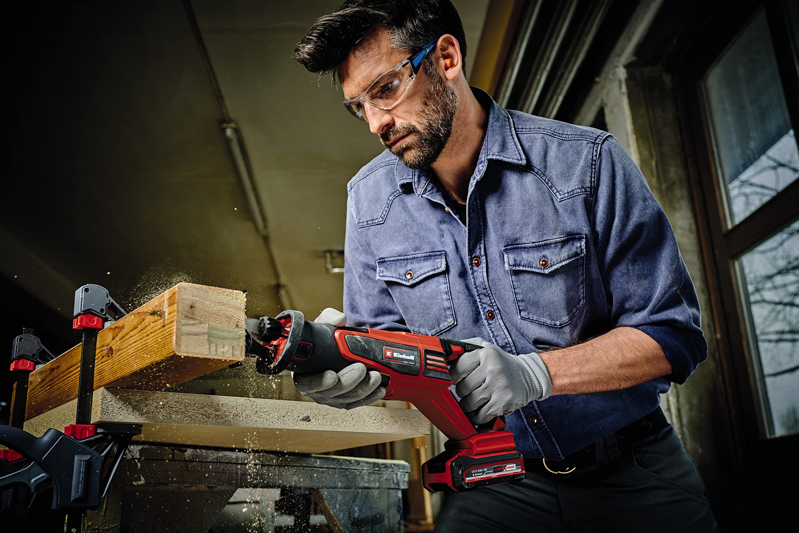 Einhell TP-AP 18/28 Li BL-Solo Cordless Brushless Universal Saw - 18V Power X-Change System, 28mm Cutting Depth, 2500 RPM, 20cm Wood Cutting Capacity, Rotatable Handle (Battery Not Included) - Perfect for DIY Projects, Woodworking, and Home Renovations