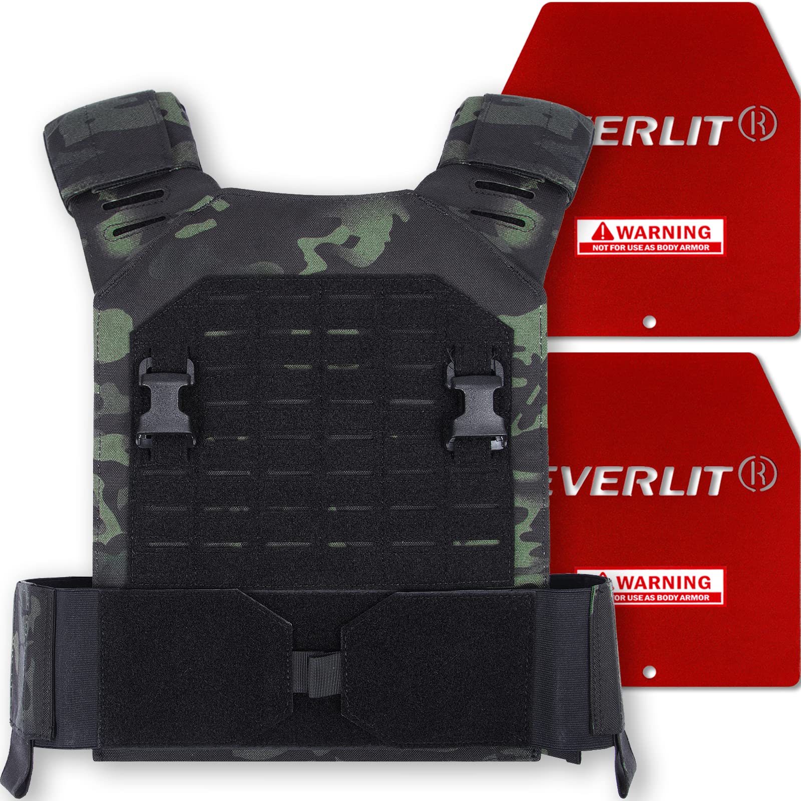 EVERLIT Adjustable Weighted Vest 14 Lbs/ 18 Lbs for Strength Training, Fitness Workouts, Running & Cardio - Perfect for Home Gym, Outdoor Exercise & CrossFit Training