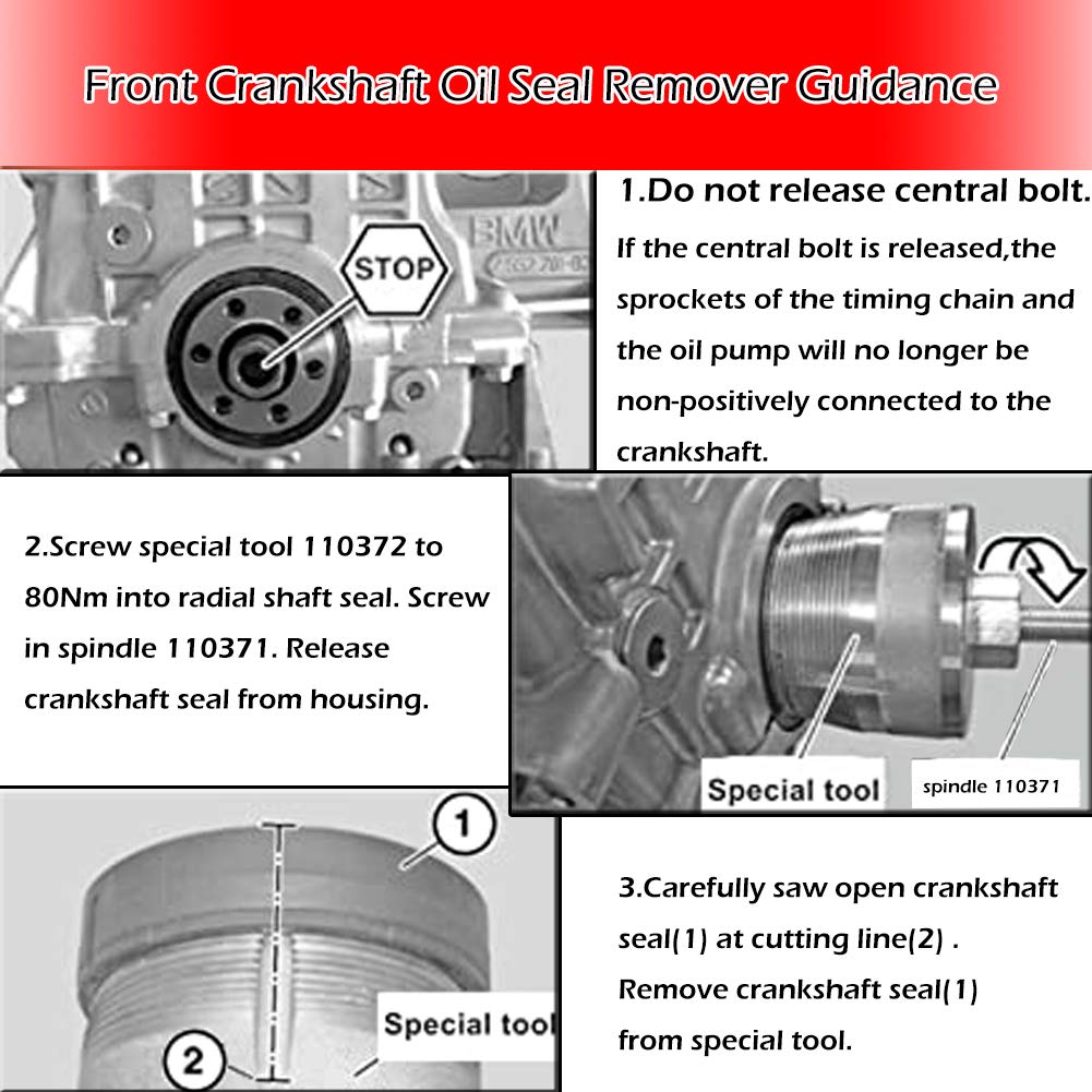 BMW N20 N26 Engine Flywheel Holder Tool, Oil Seal Repair Kit & Crankshaft Seal Remover - Complete Engine Maintenance Set for DIY Mechanics & Professional Technicians - Perfect for BMW 328i, 528i, X3, X5 Repairs