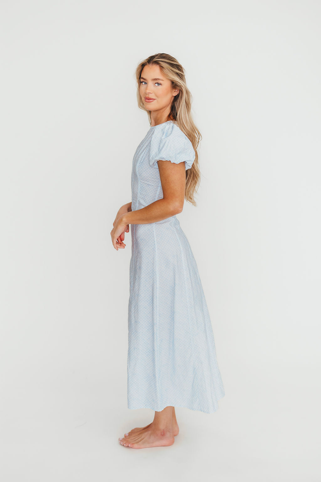 Polly Maxi Dress in Light Blue - Flowy Summer Midi Dress for Women, Beach Vacation & Casual Outings
